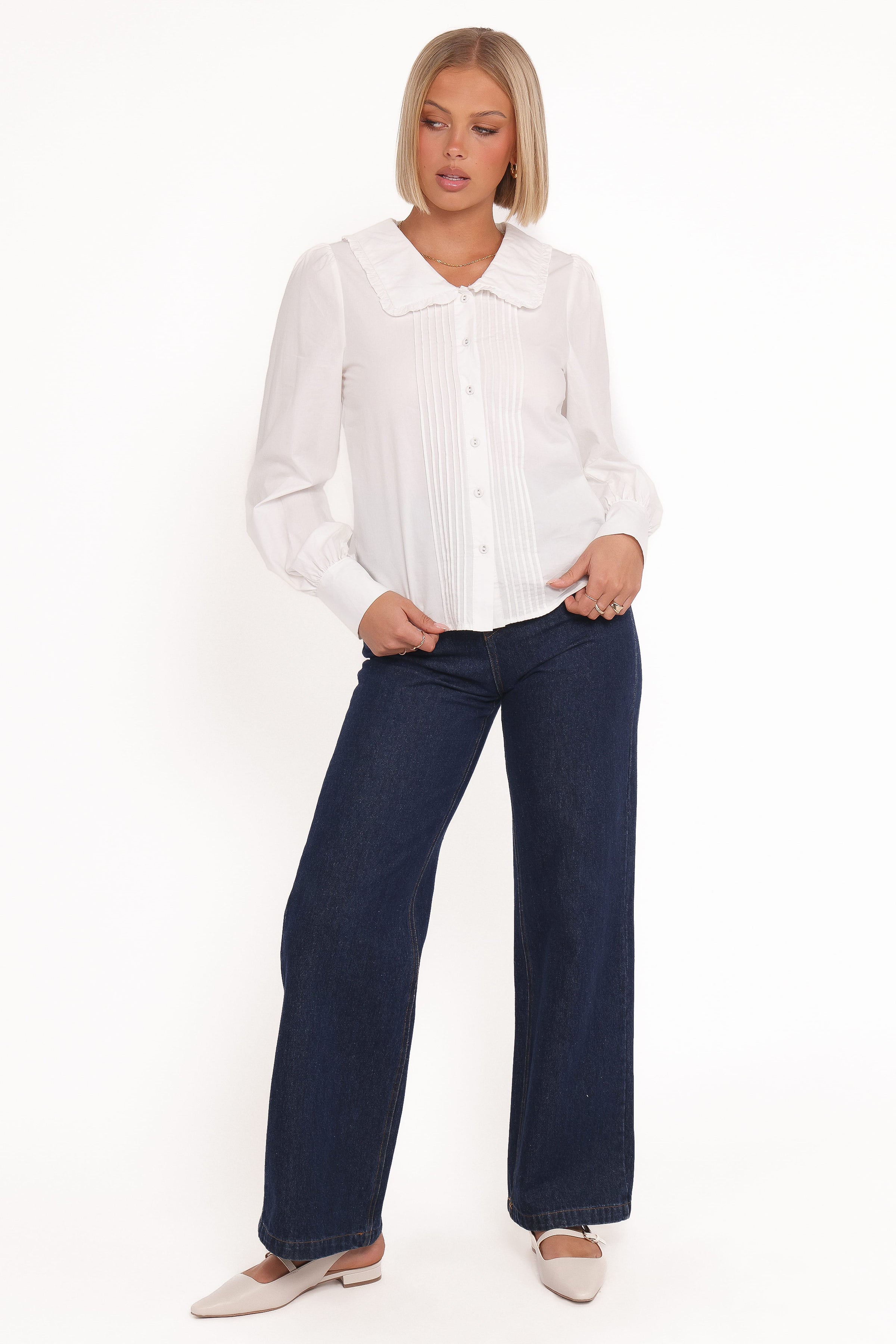 Petal and Pup USA TOPS Turner Shirt - White (Hold for Amazon)