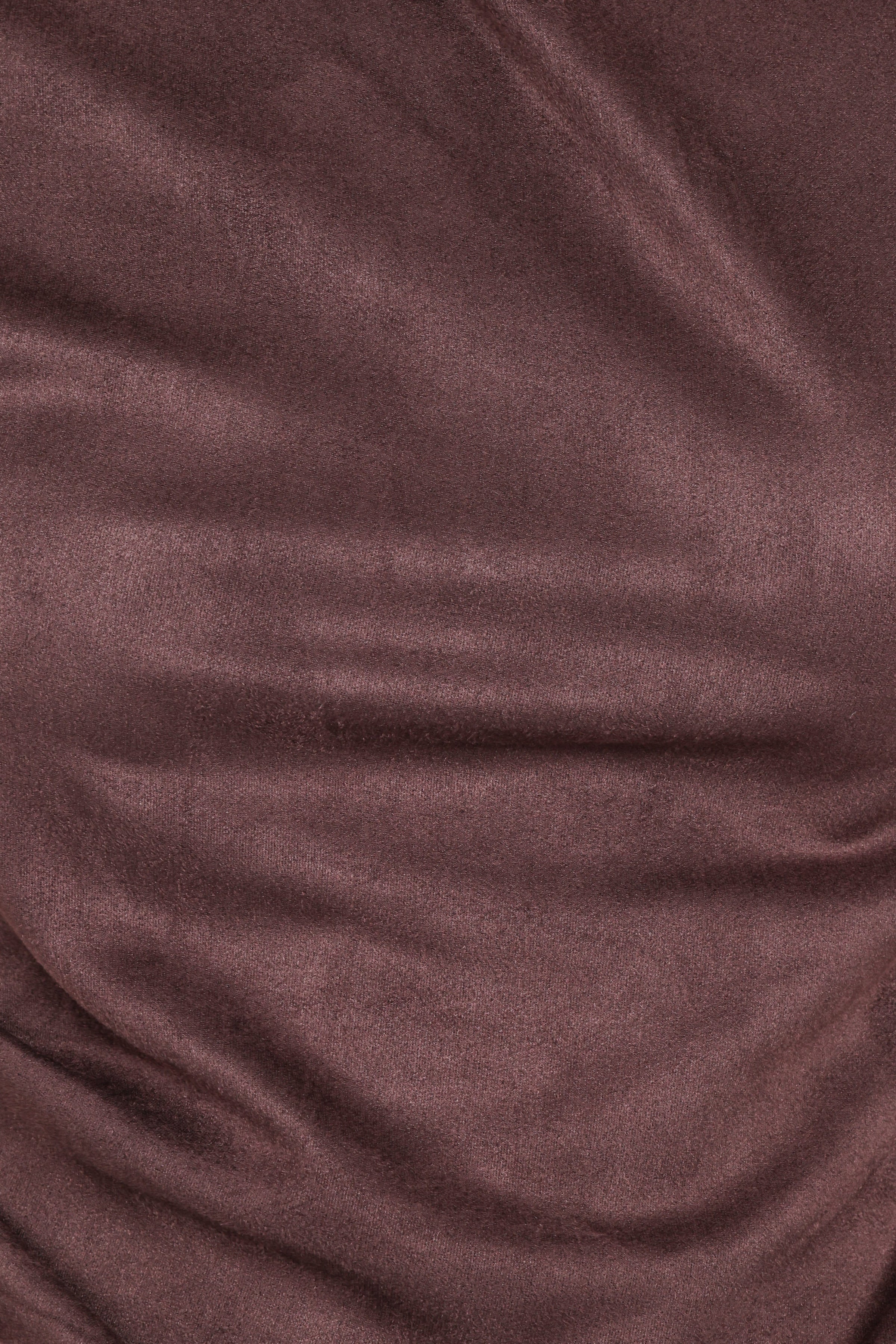 Petal and Pup USA TOPS Vaila Faux Suede Off Shoulder Top - Chocolate