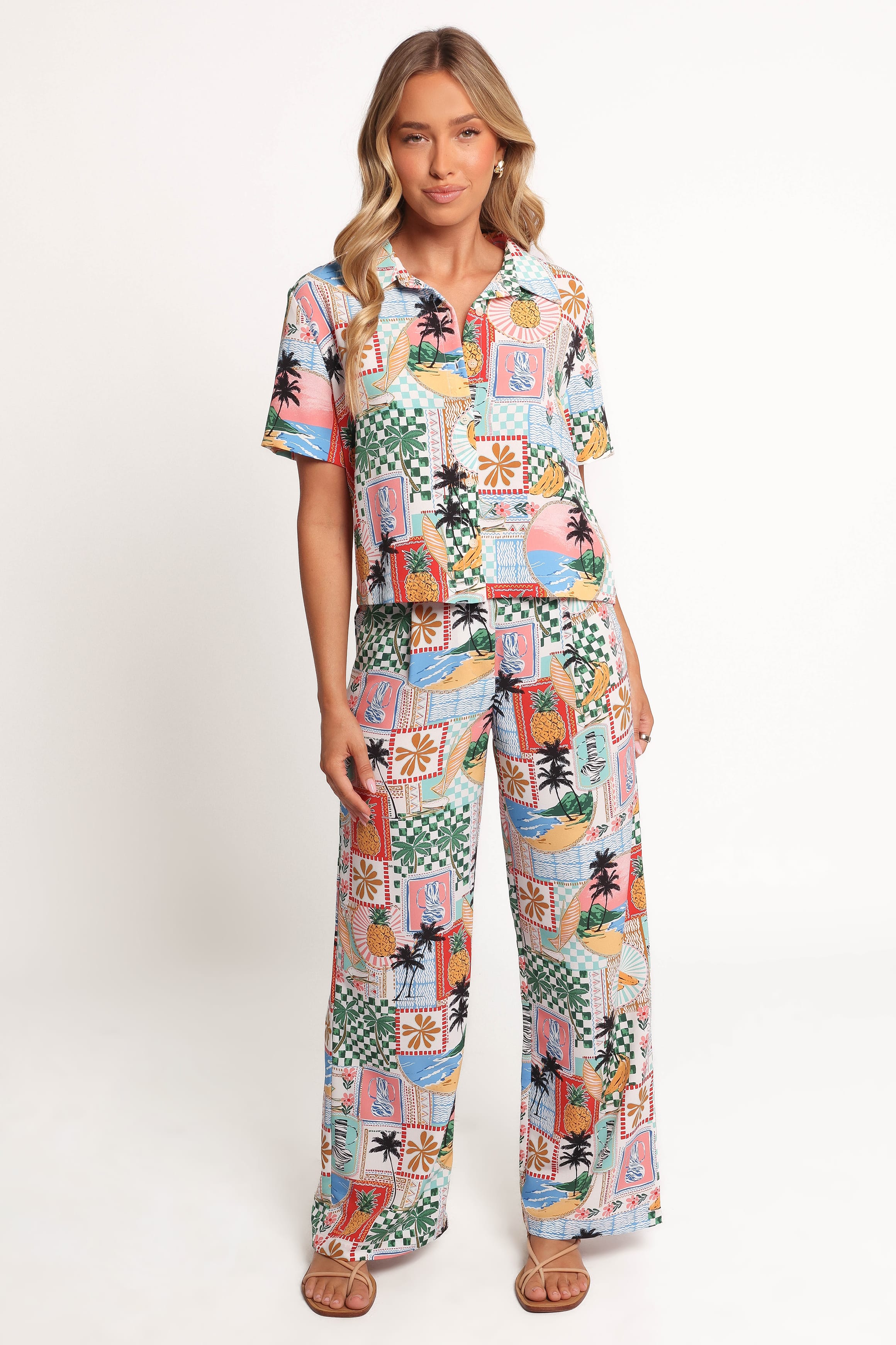 Petal and Pup USA TOPS Valeria Shirt - Off White Multi (Hold for Rack)