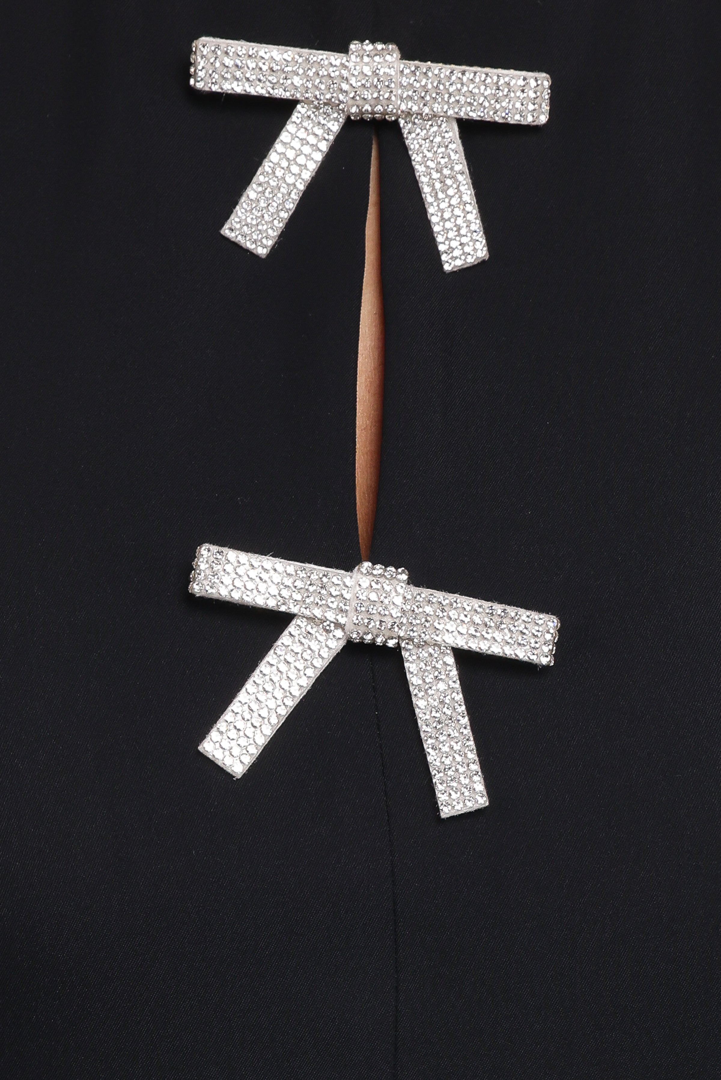 Petal and Pup USA TOPS Velma Halter Neck Top With Embellished Bows - Black