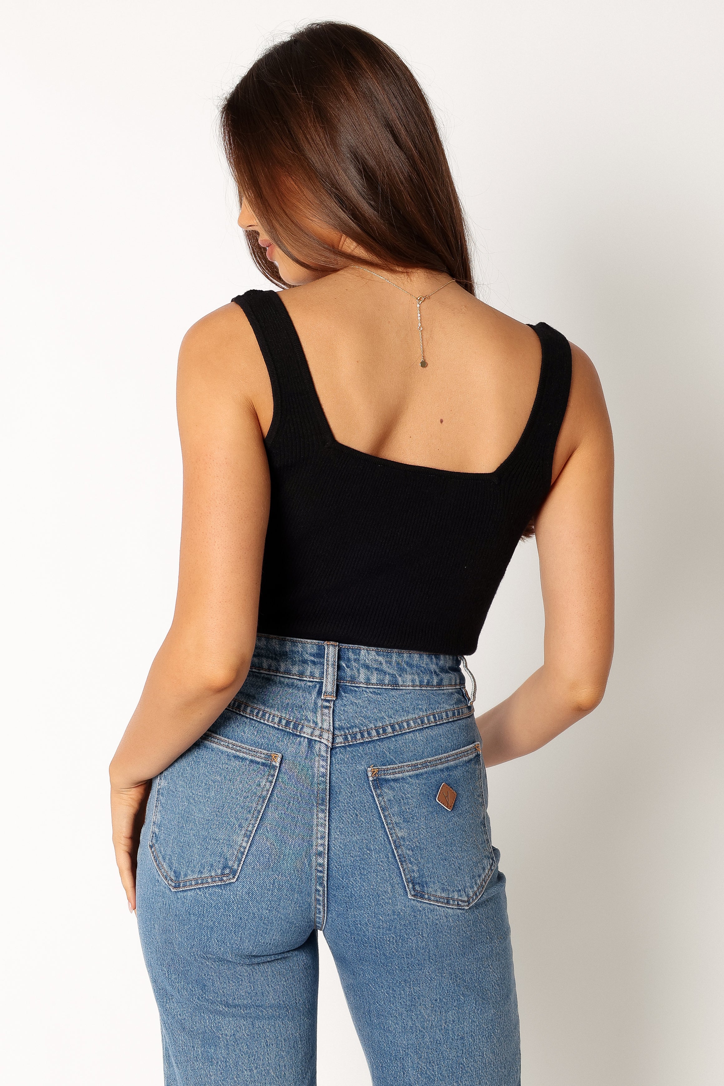 Petal and Pup USA TOPS Vicki Rib Tank - Black