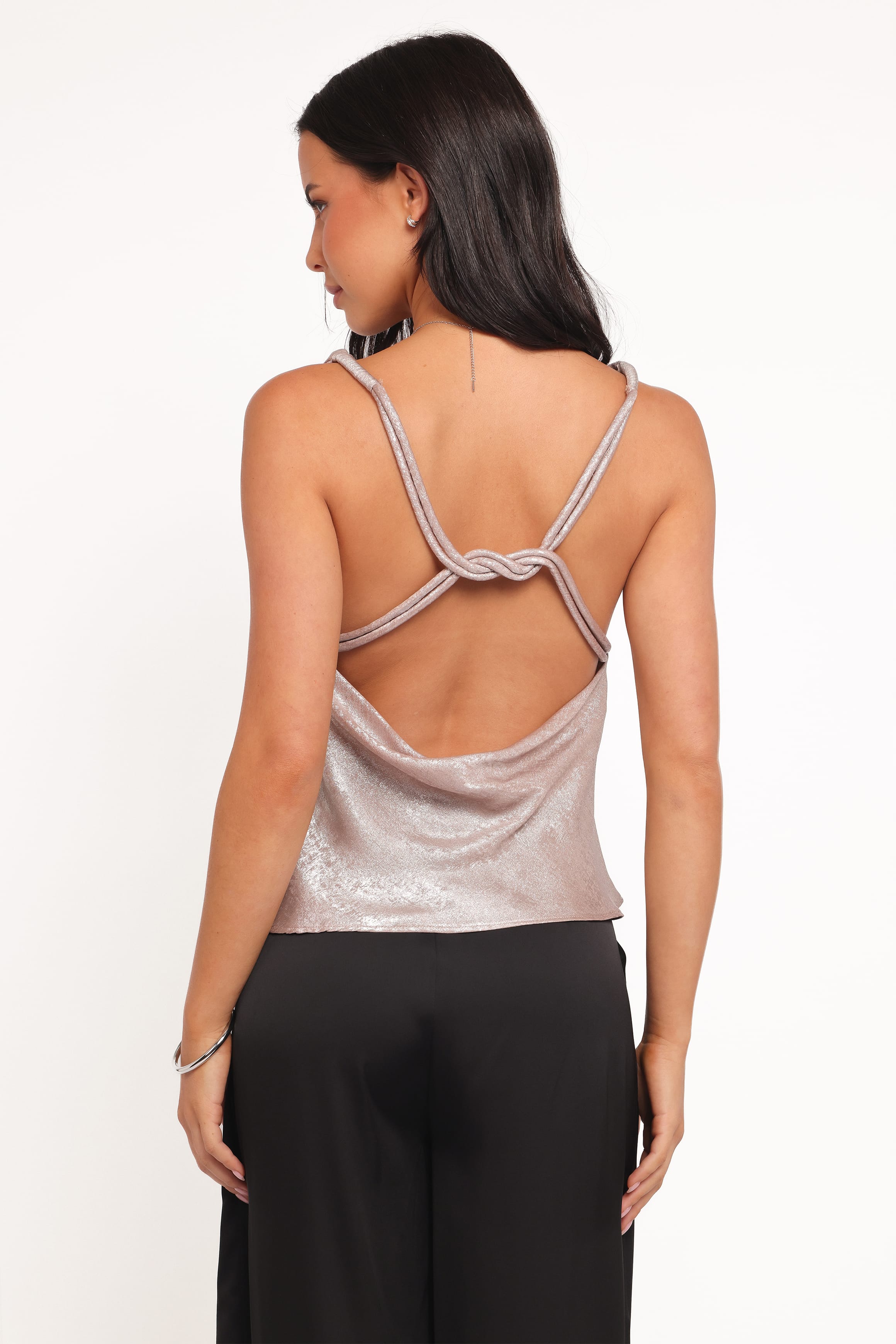 Petal and Pup USA TOPS Vita Cowl Neck Cami Top - Champagne