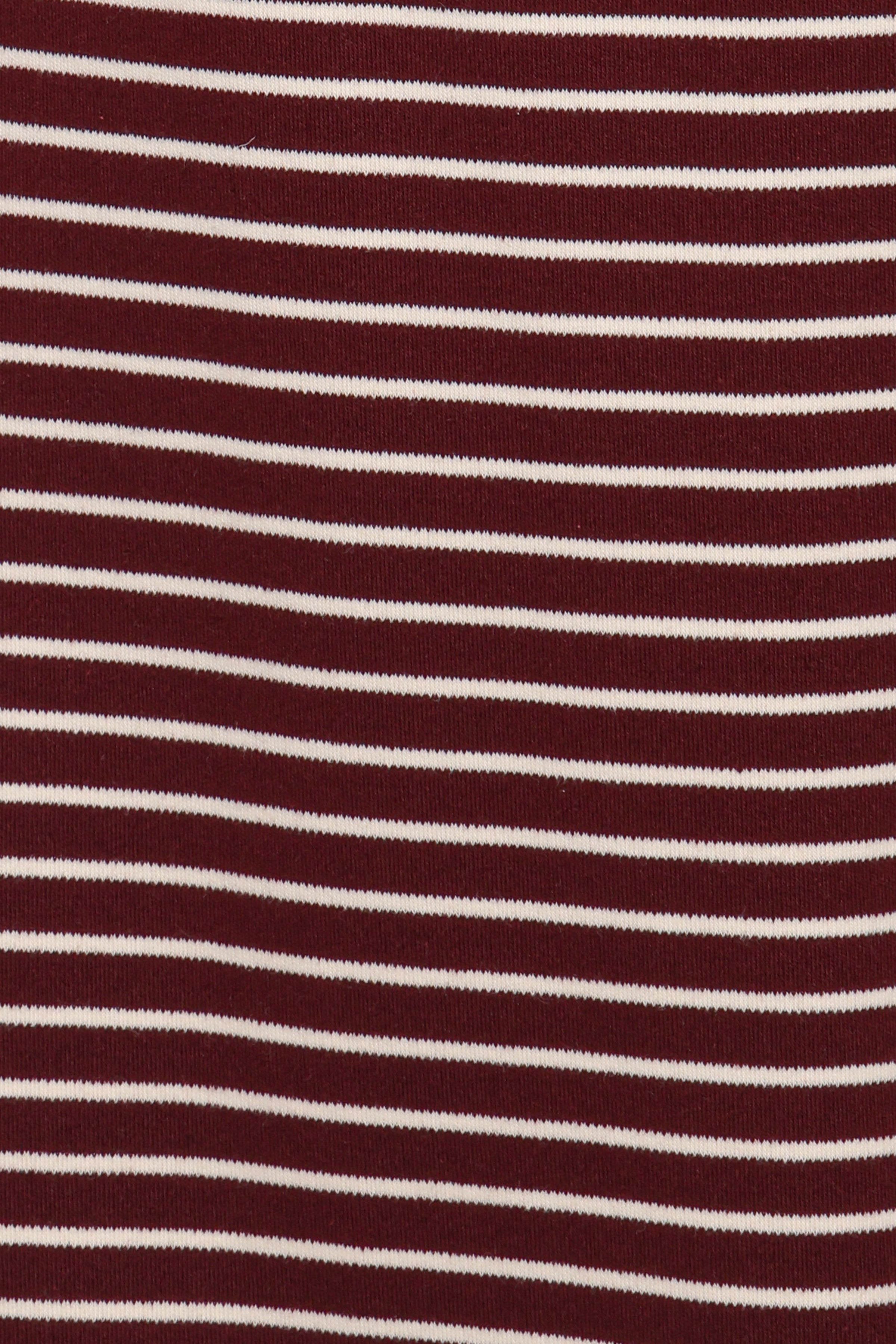 Petal and Pup USA TOPS Wilda Oversized Tee - Burgundy Cream Stripe