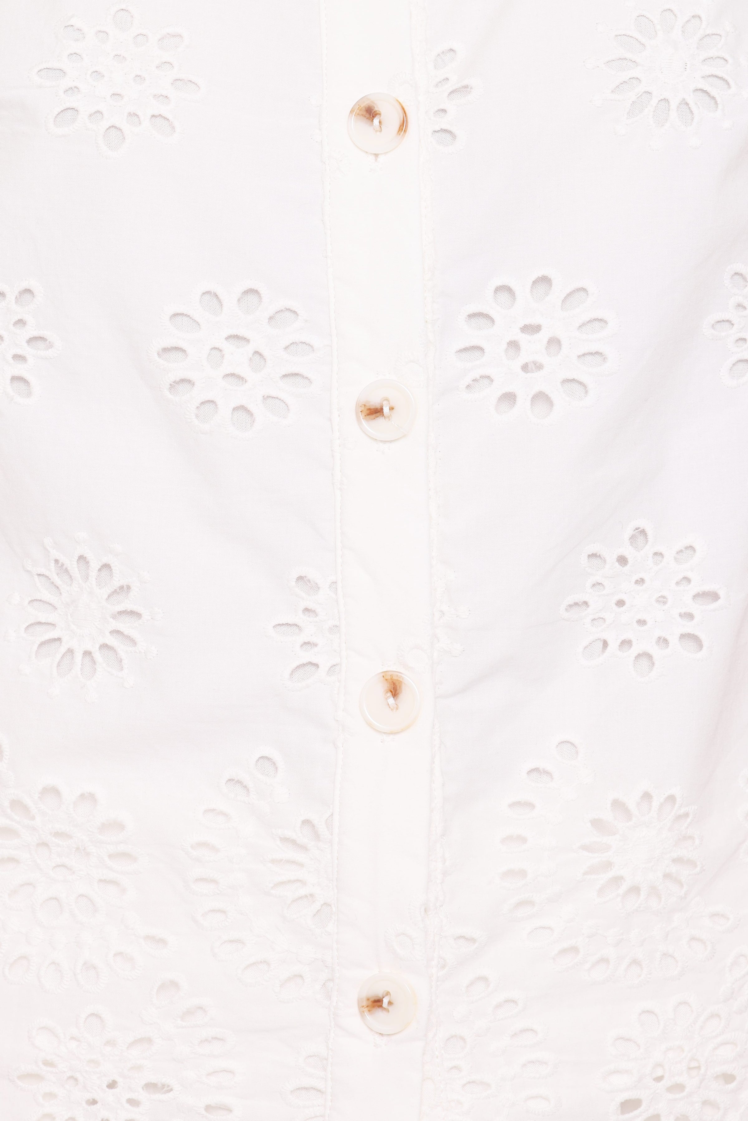 Petal and Pup USA TOPS Winny Button Front Top - White Broderie