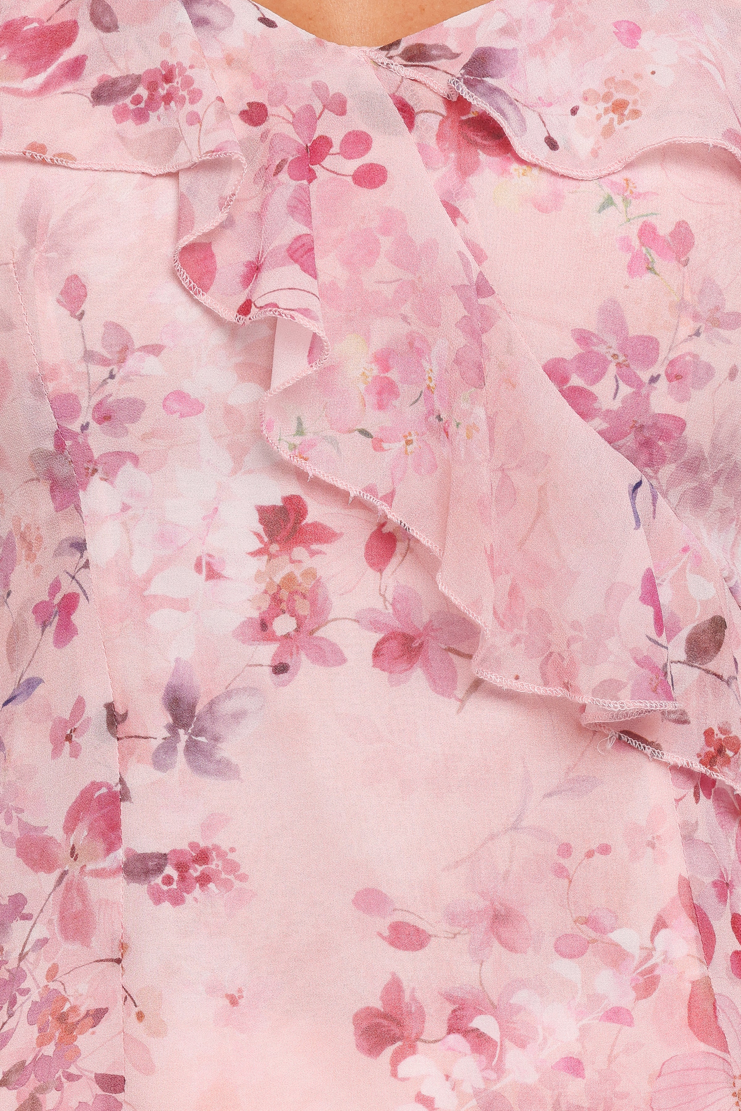 Petal and Pup USA TOPS Xandra Blouse - Pink Floral