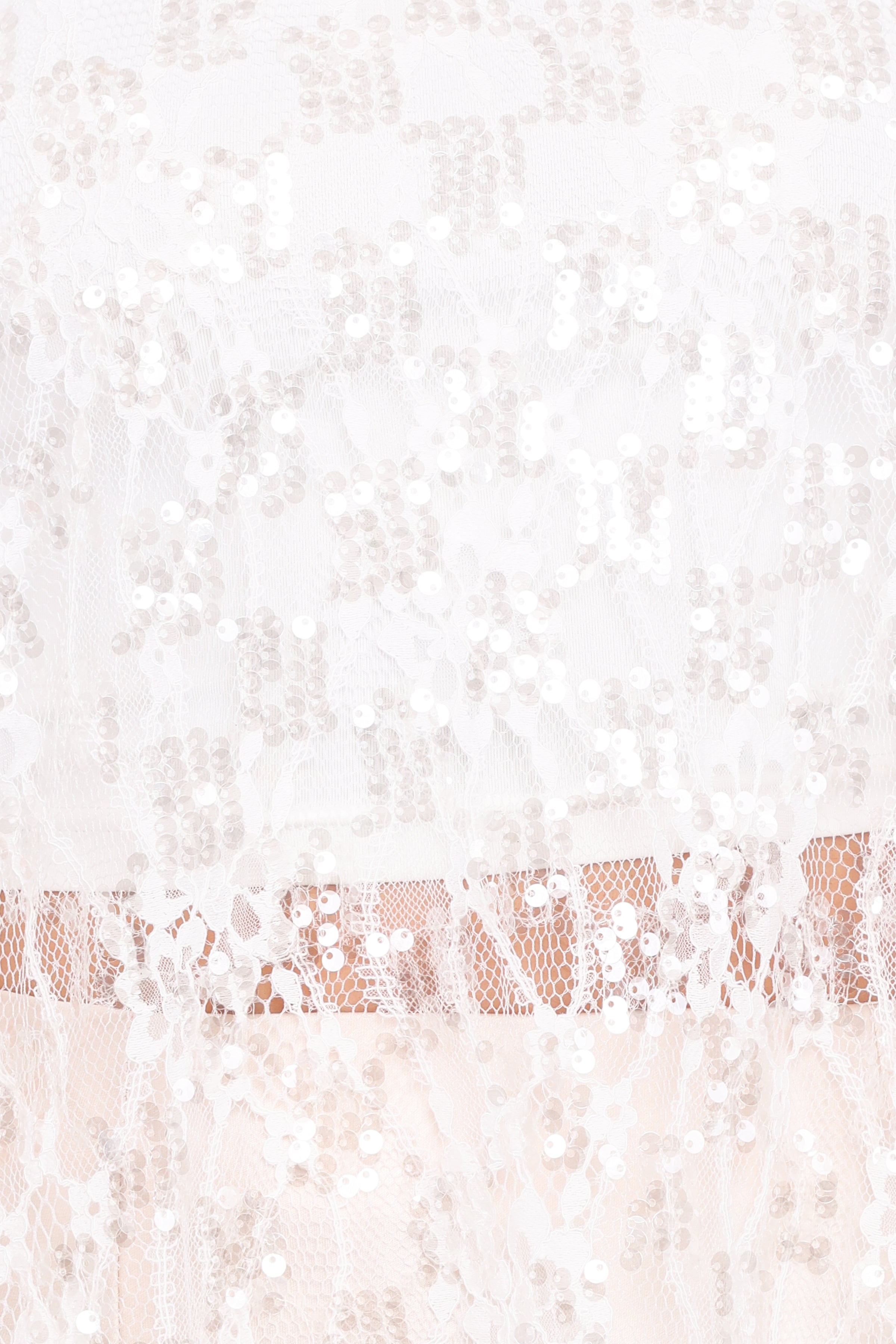 Petal and Pup USA TOPS Yonder Sheer Lace Tee Top - White