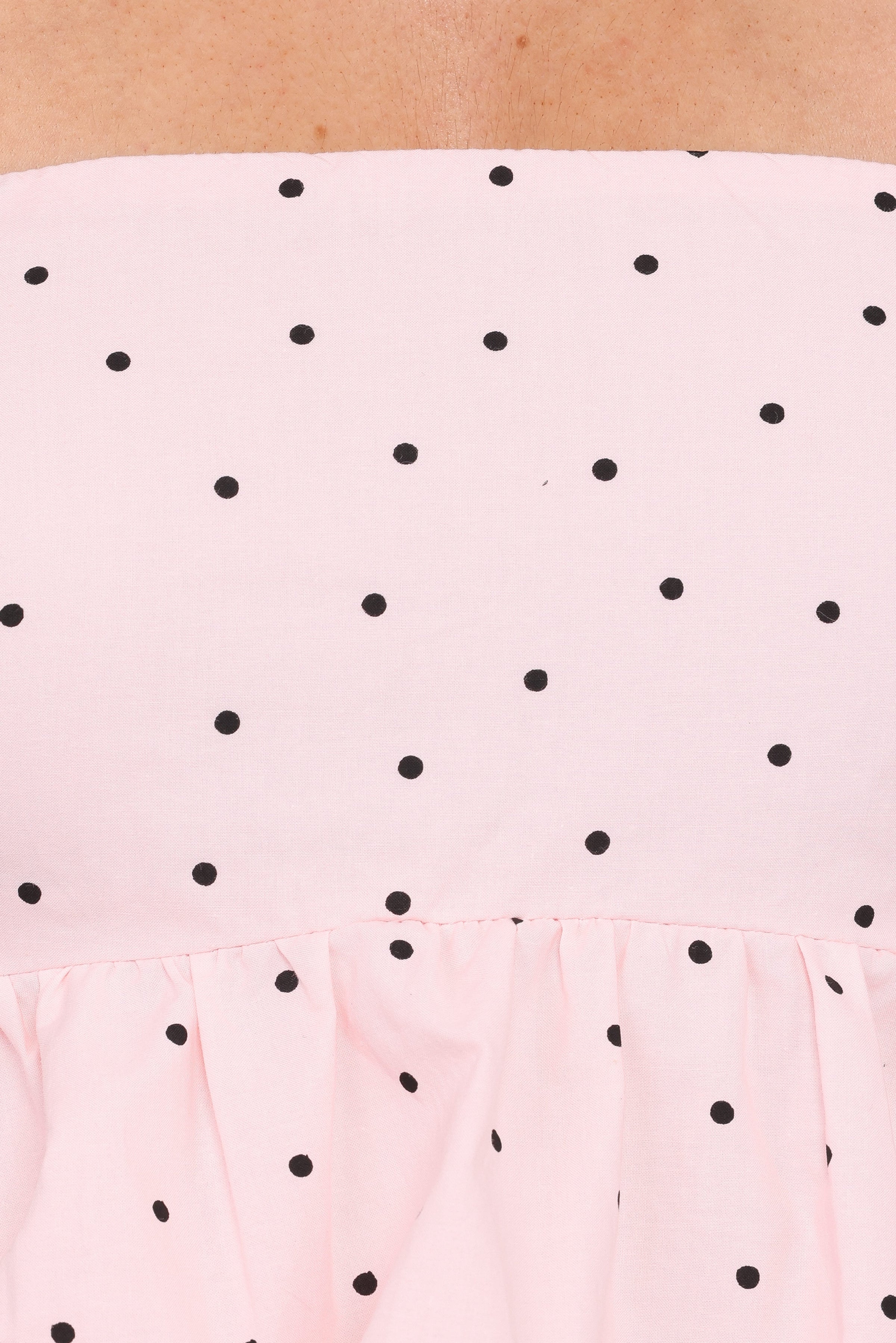 Petal and Pup USA TOPS Yvanna Bubble Hem Top - Pink Dot