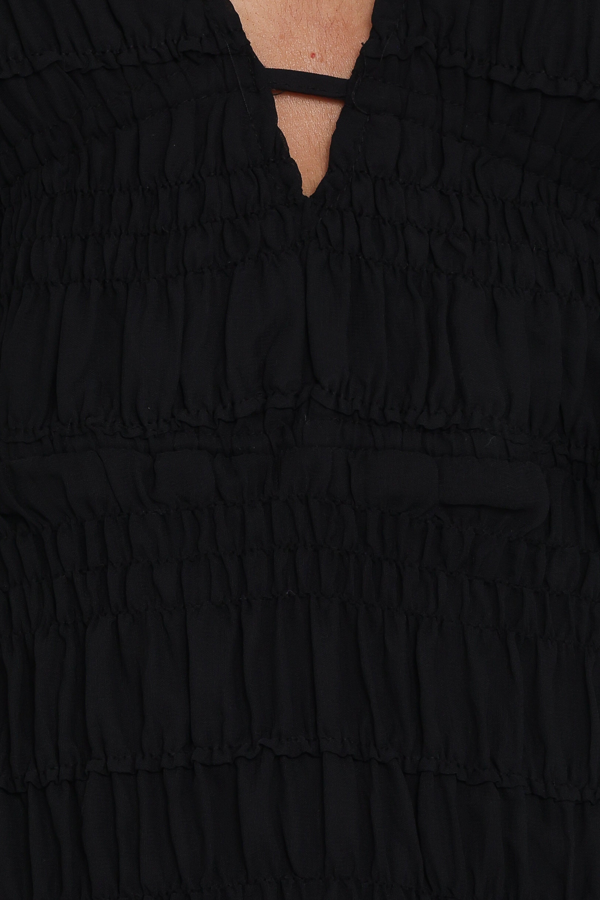 Petal and Pup USA TOPS Zafira Textured Halter Top - Black