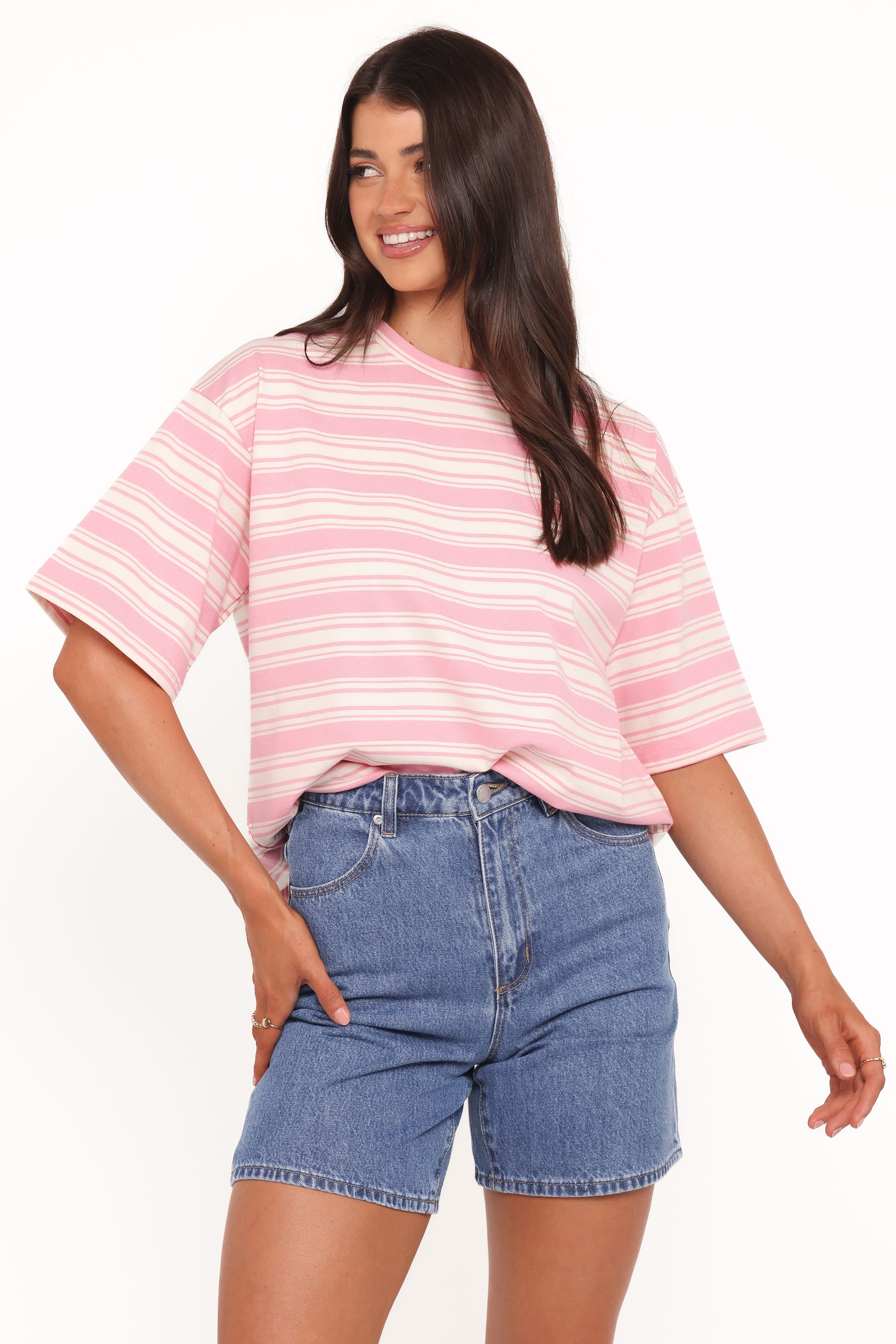 Petal and Pup USA TOPS Zestora Tee - White Pink