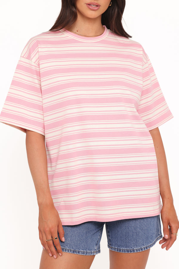 Petal and Pup USA TOPS Zestora Tee - White Pink