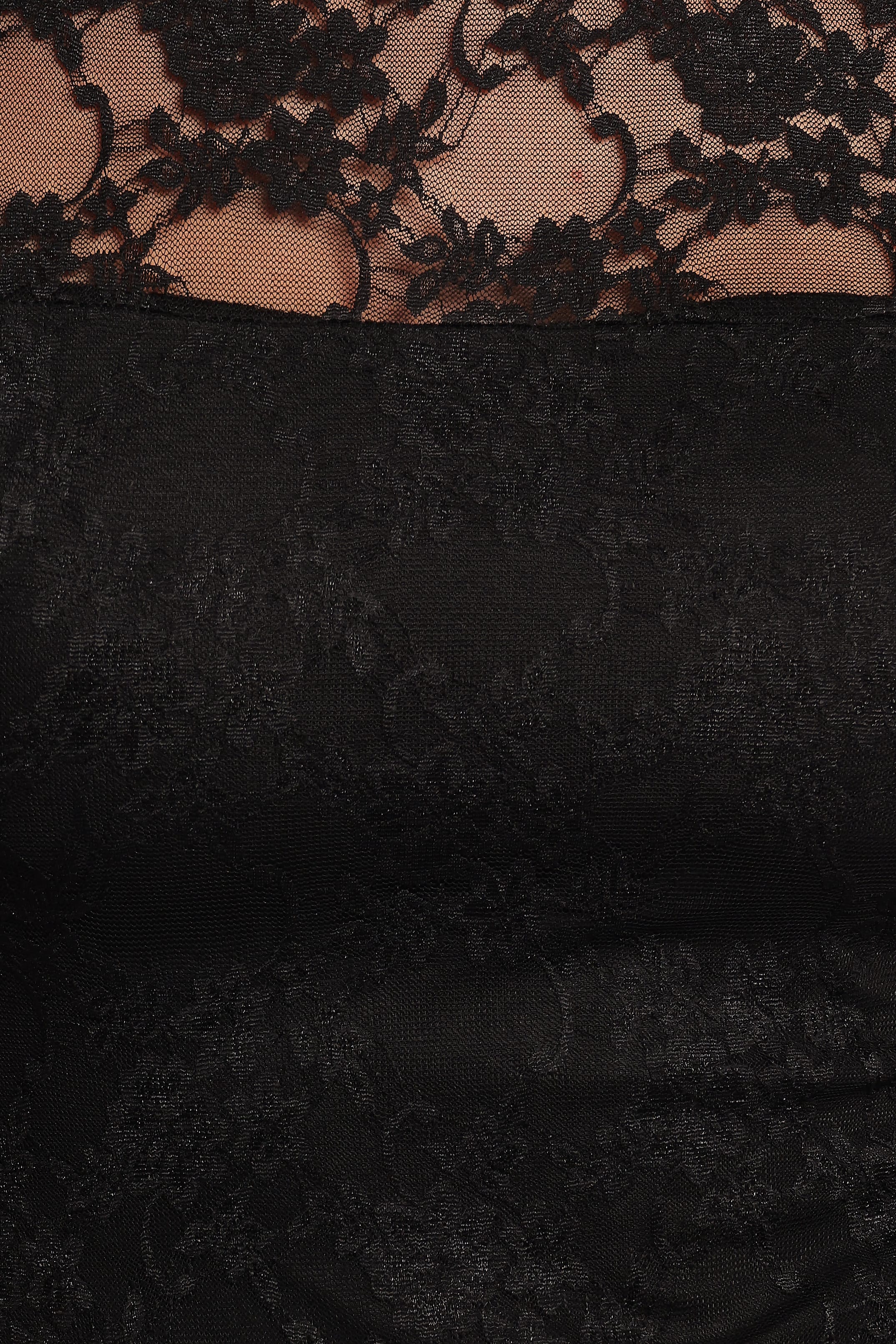Petal and Pup USA TOPS Ziva Lace Overlay Bodysuit - Black