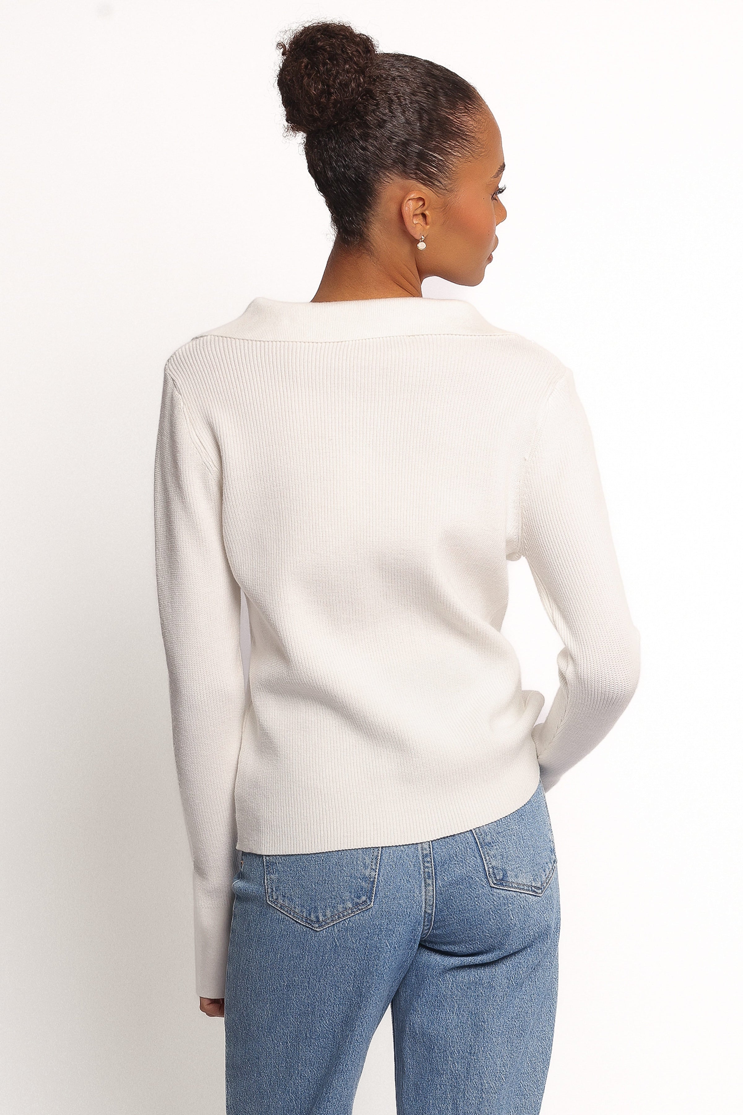 Petal and Pup USA TOPS Zocco Long Sleeve Knit Top - Cream