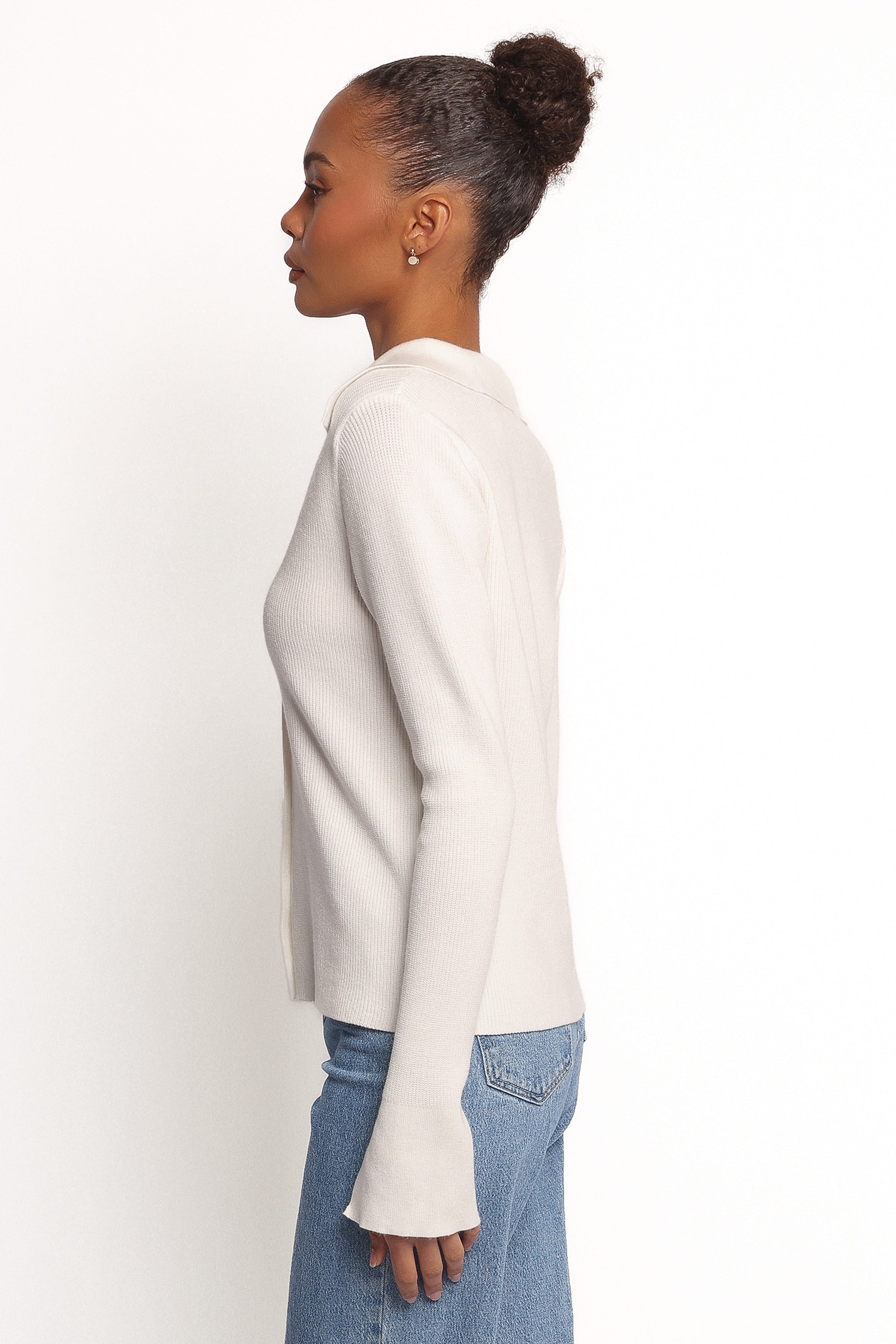 Petal and Pup USA TOPS Zocco Long Sleeve Knit Top - Cream