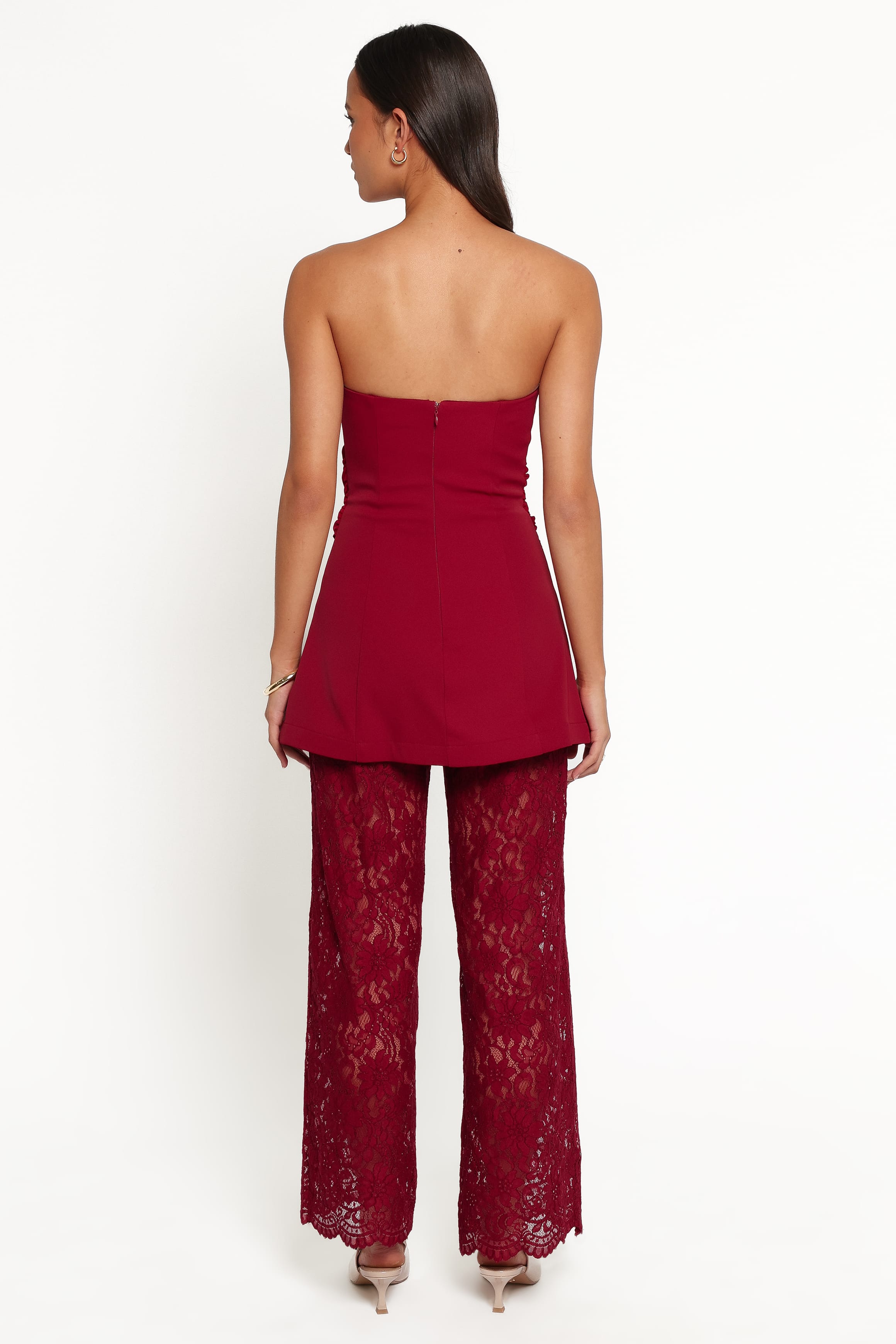 PLAYSUITS Athena Jumpsuit - Sangria Red