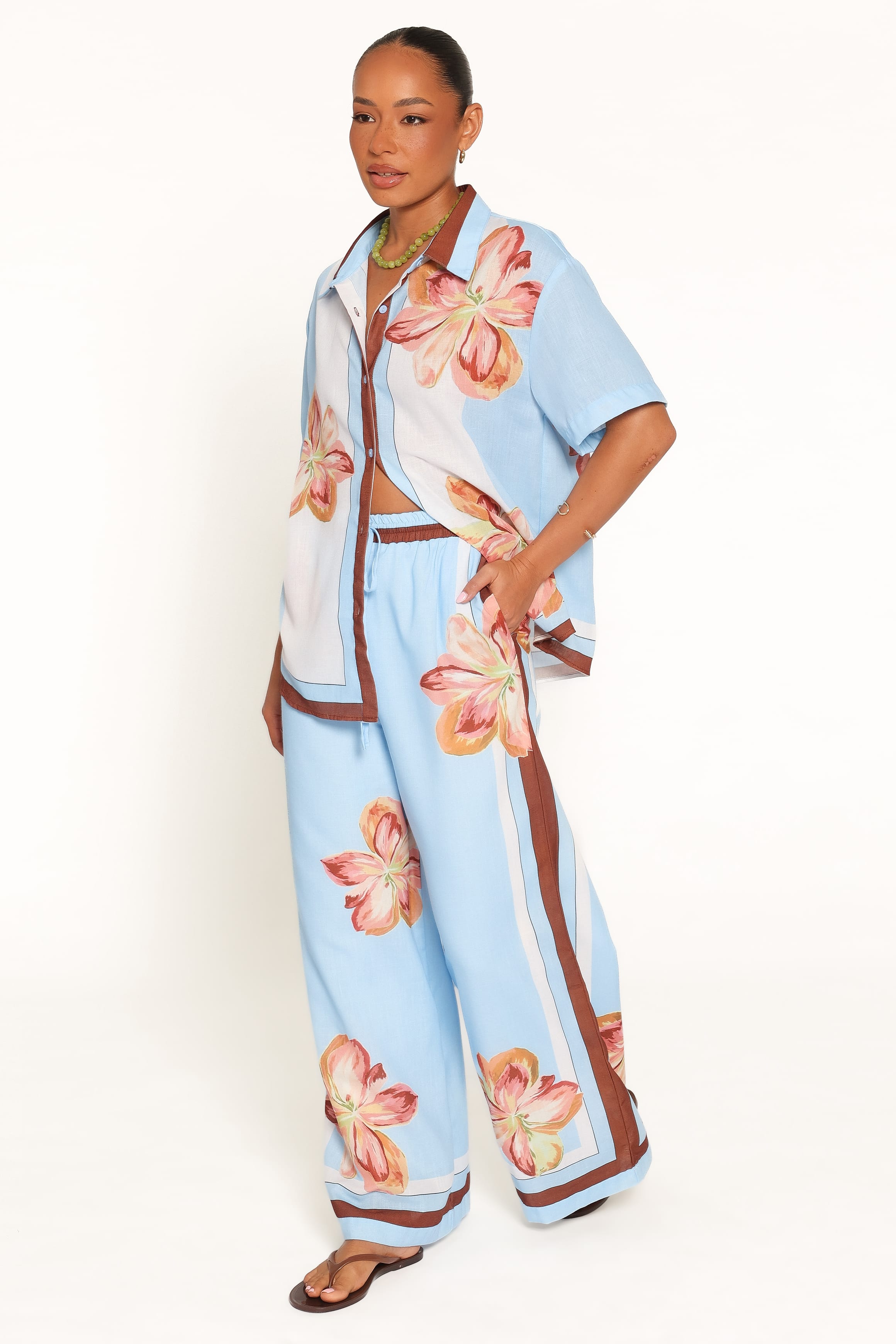 SETS Fawn Pant Set - Brown Floral