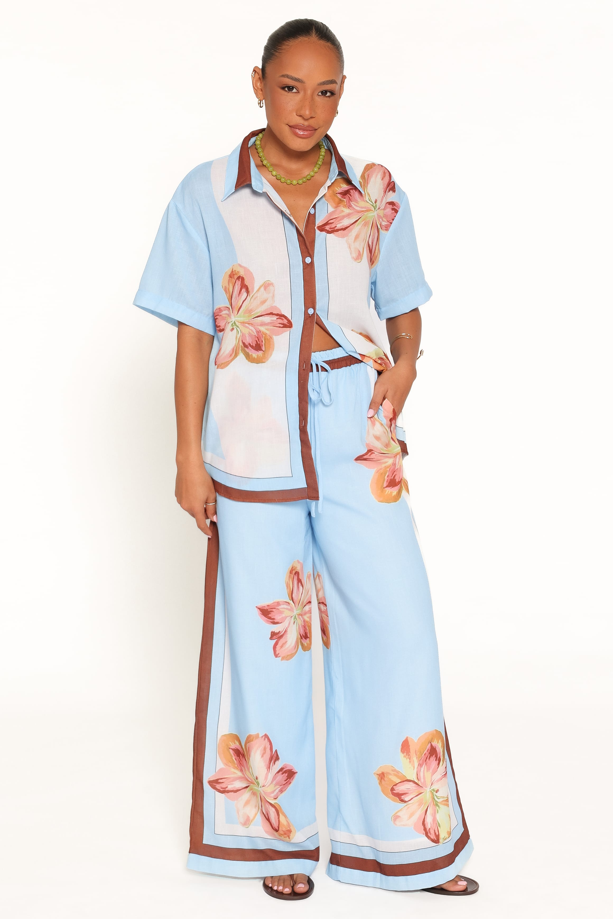 SETS Fawn Pant Set - Brown Floral