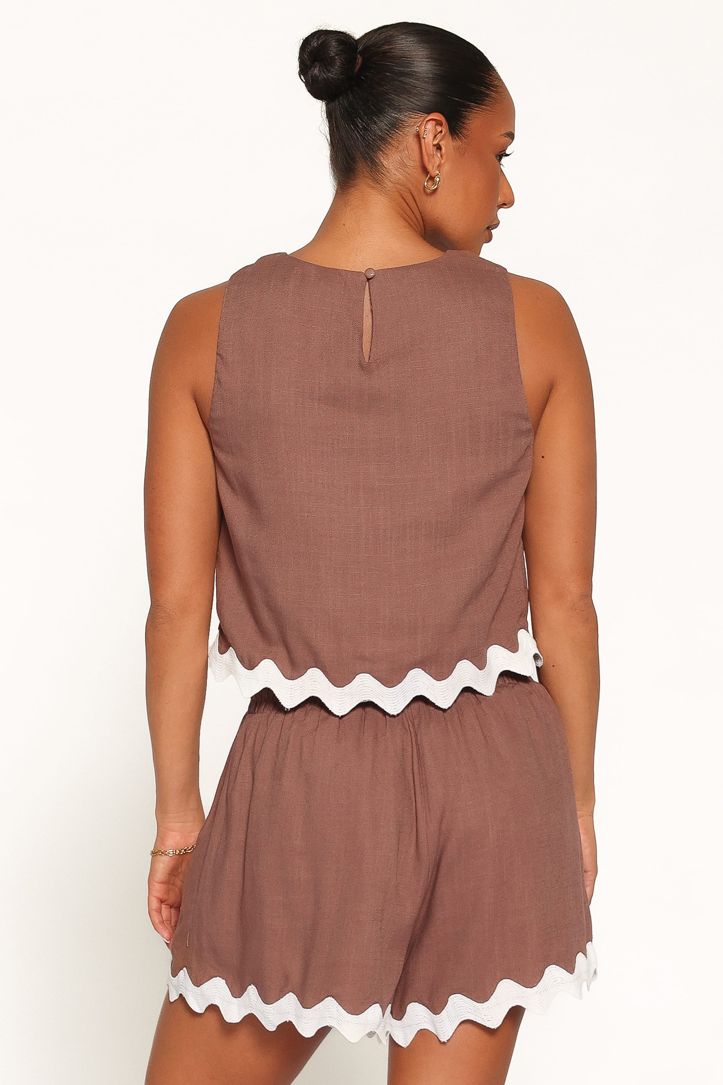 SETS Gale Short Set - Brown Cream