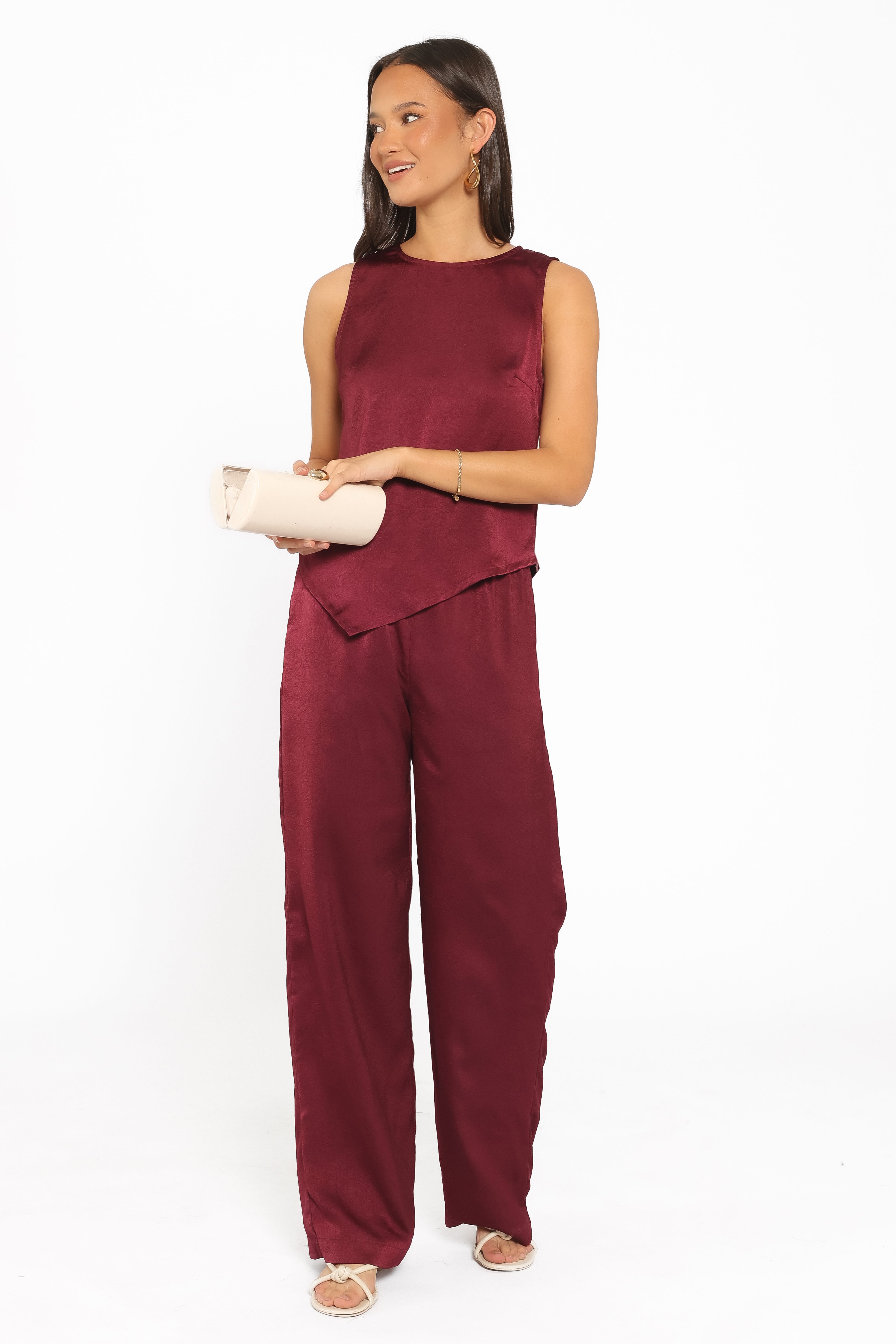 SETS Lira Pant Set - Dark Cherry