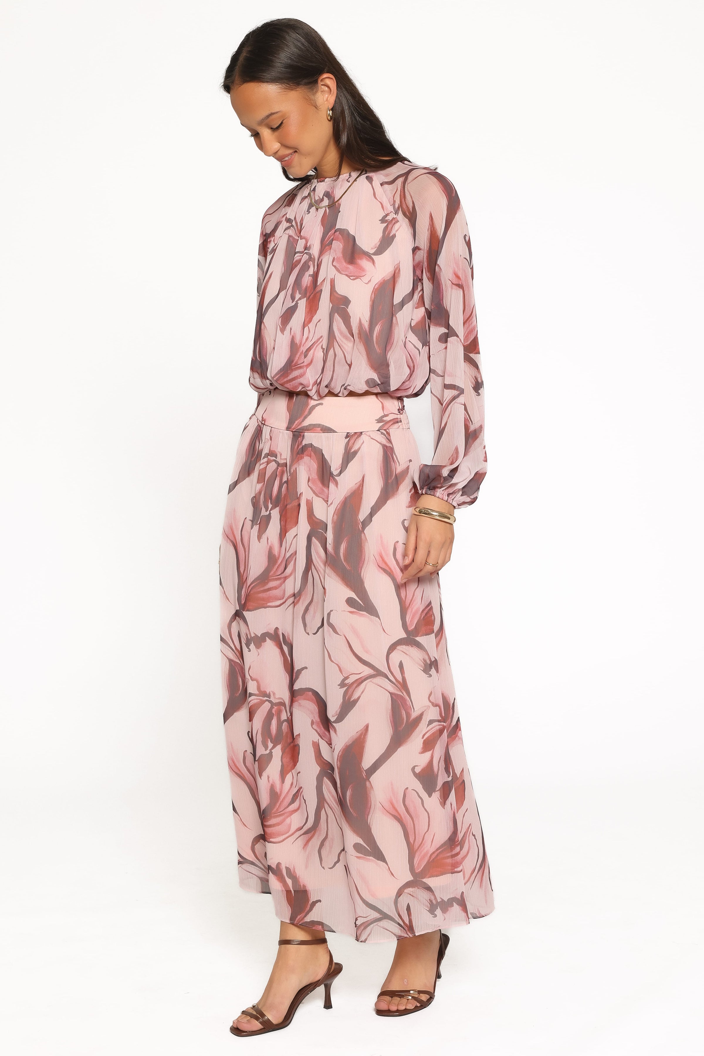 SETS Lorei Chiffon Skirt Set - Pink Petal