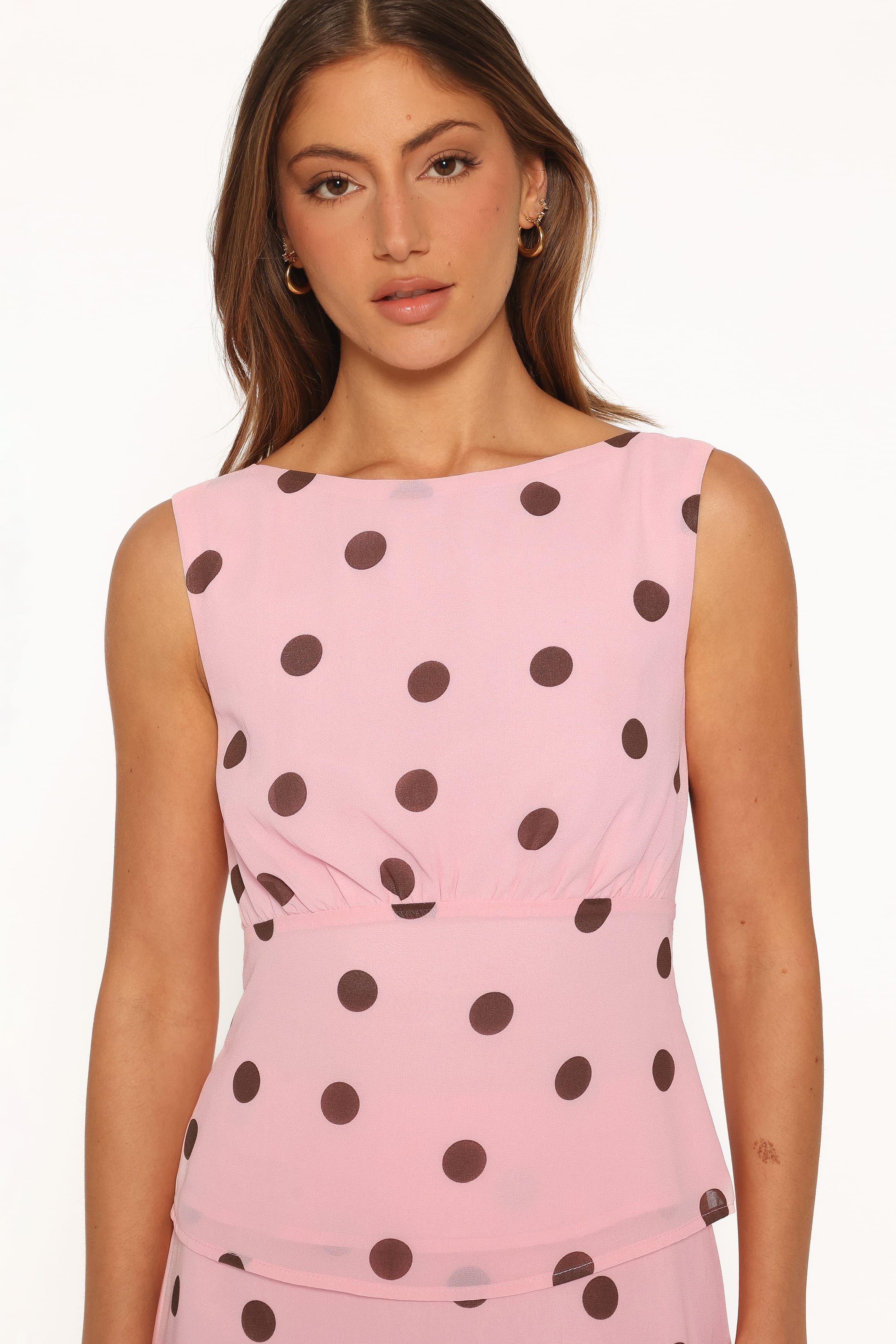 SETS Ricky Skirt Set - Pink Polka Dot