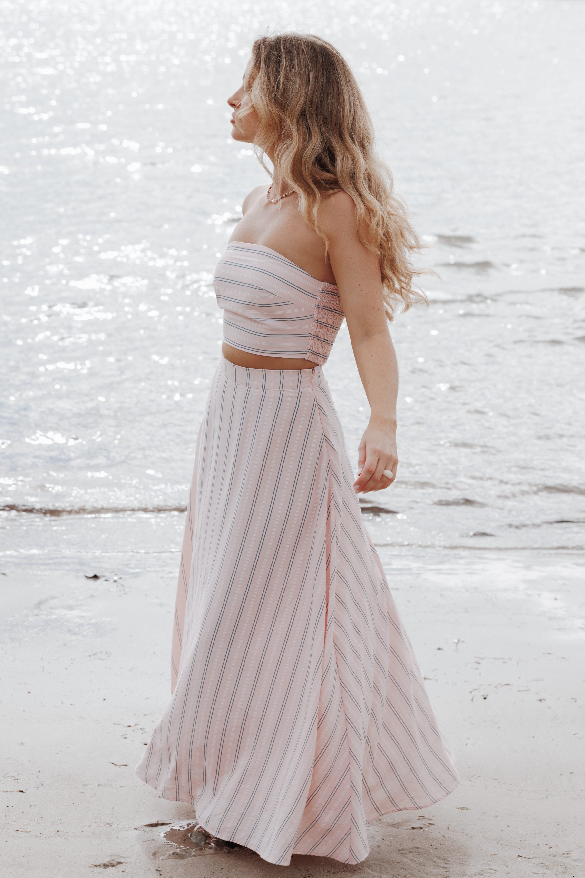 SETS Serafina Two Piece Set - Pink/Blue Stripe