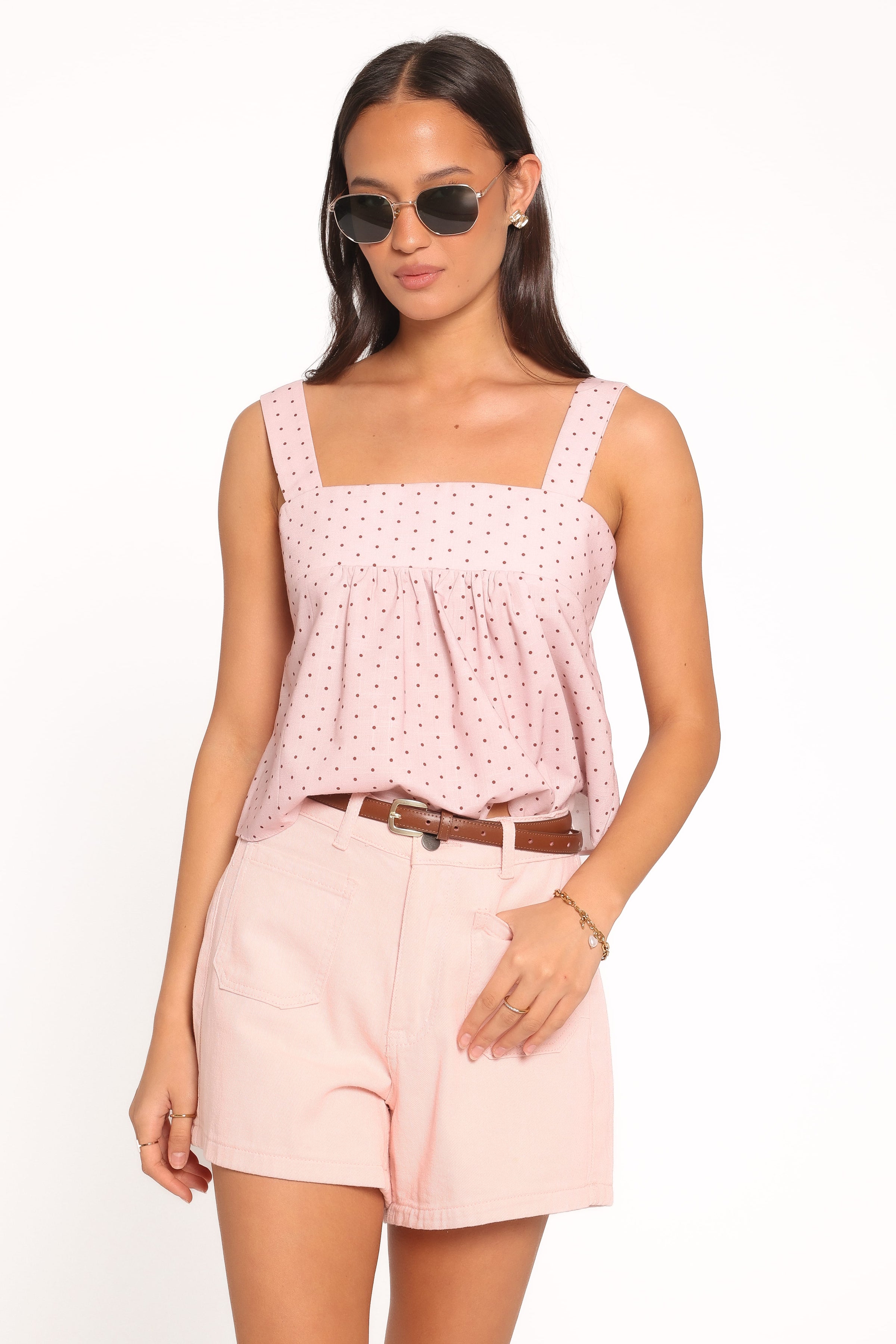 TOPS Bronti Top - Pink Dot