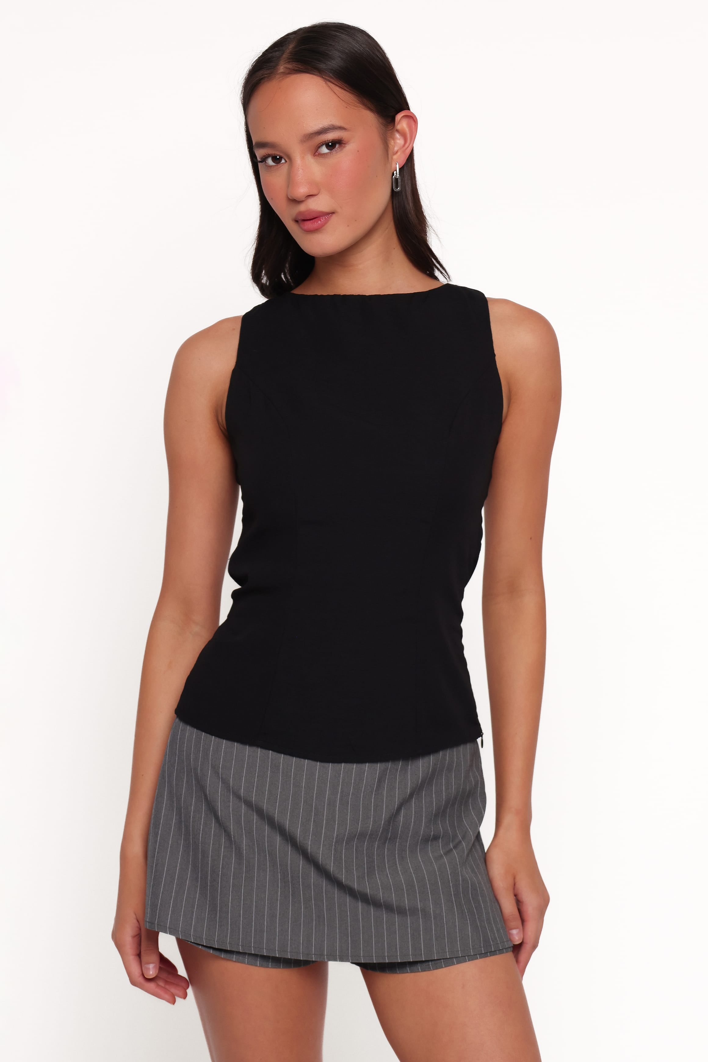 TOPS Brynn Tie Back Top - Black