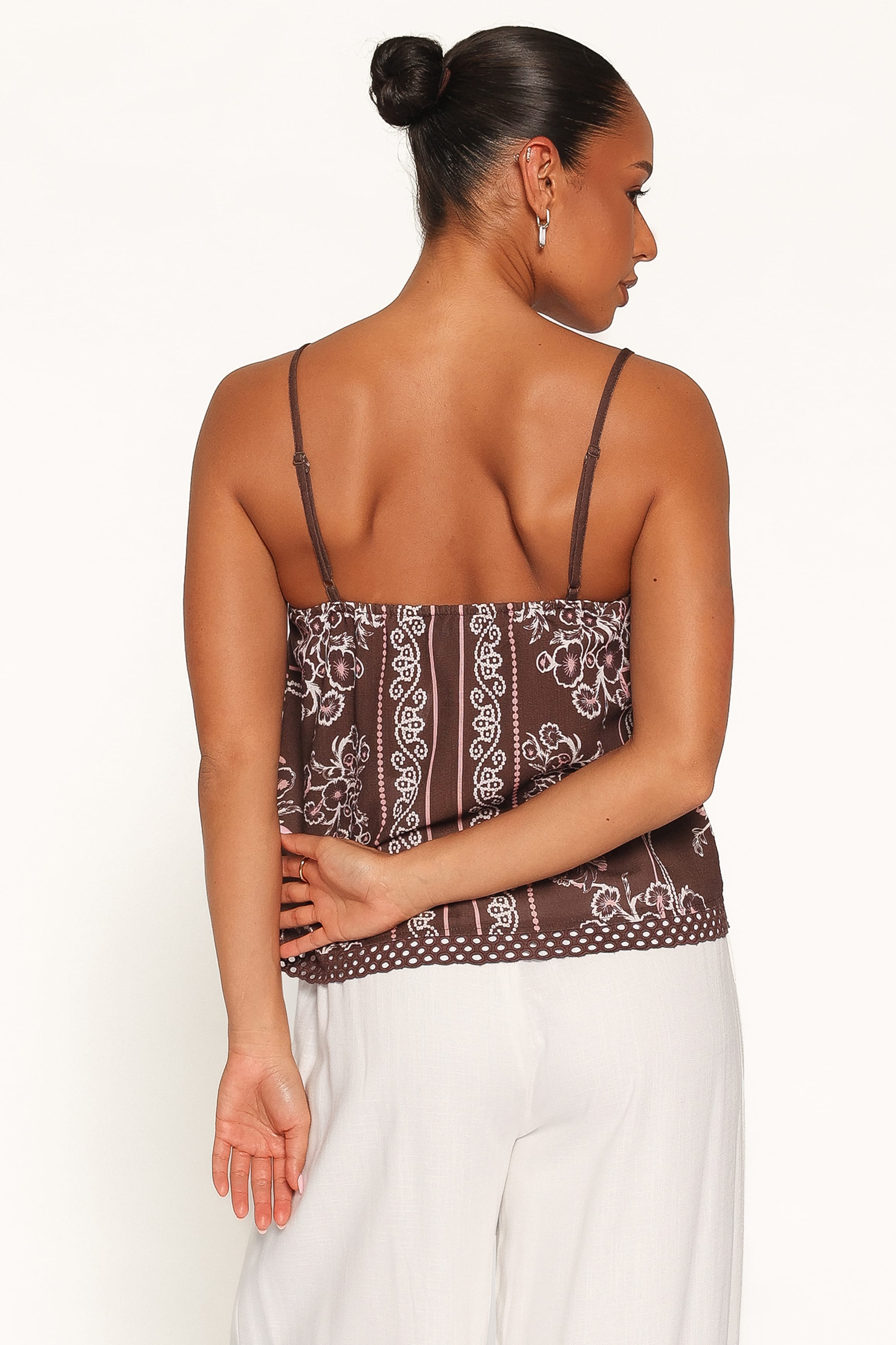 TOPS Erina Tank - Brown Bandana
