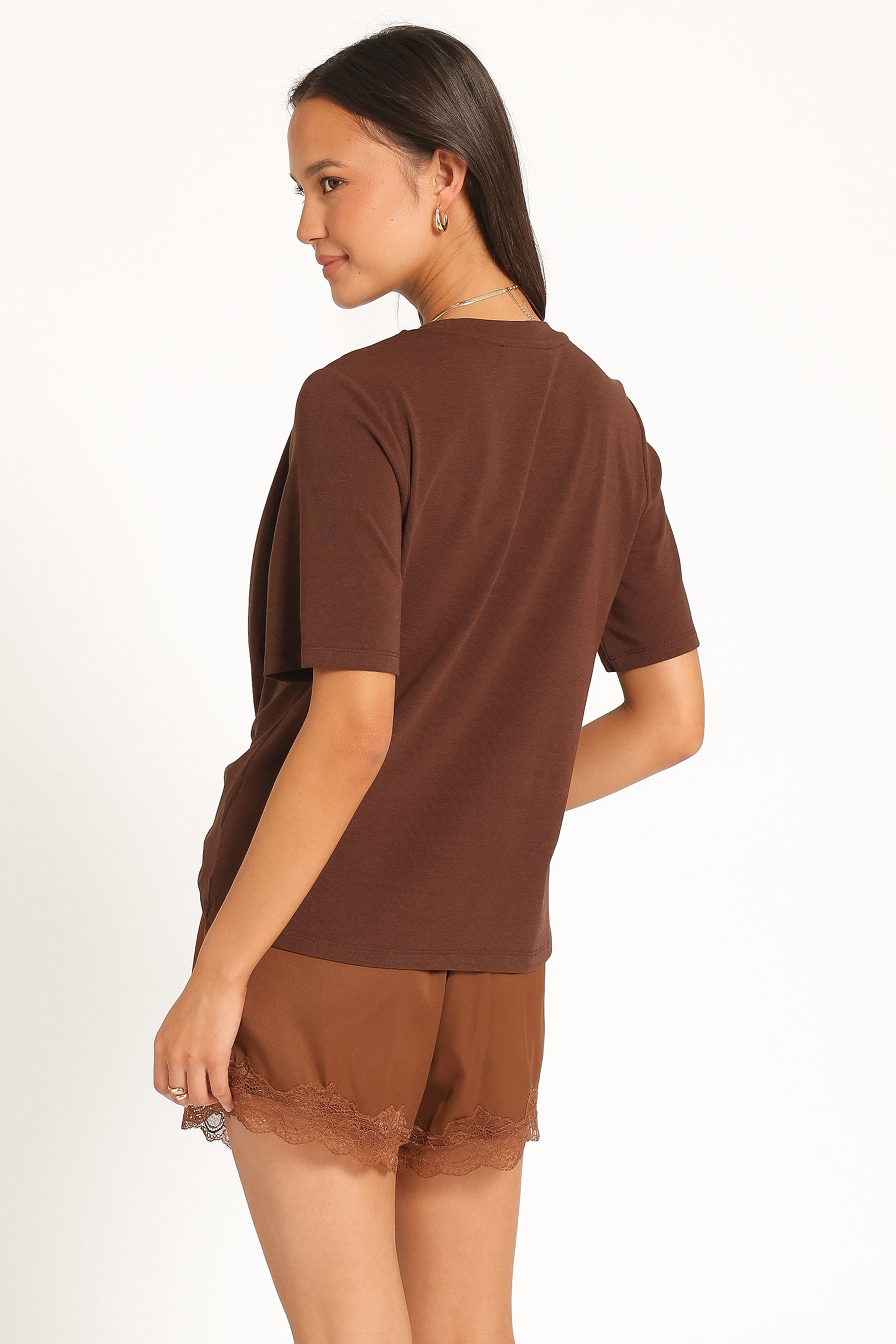 TOPS Landon Knit Top - Chocolate