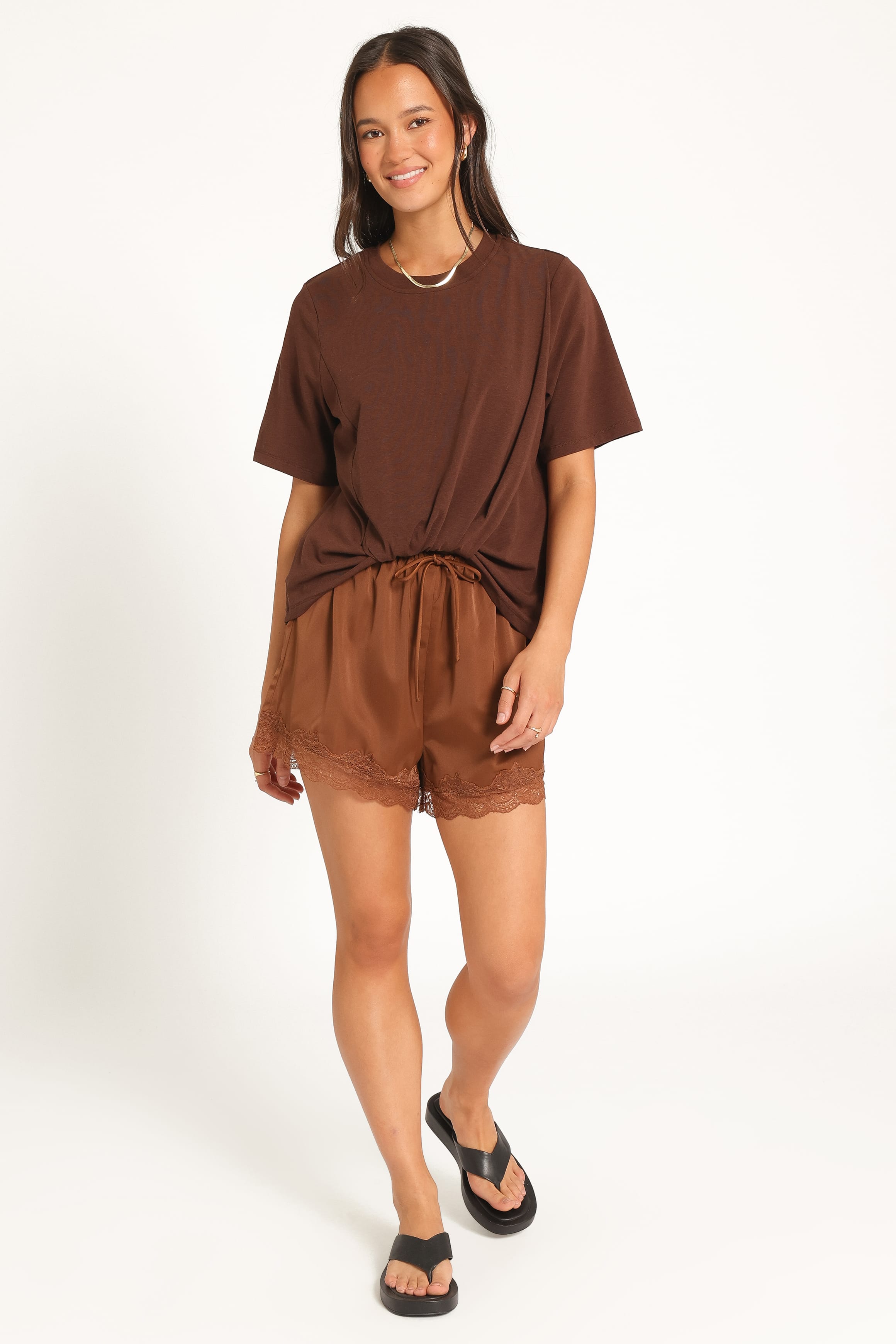 TOPS Landon Knit Top - Chocolate