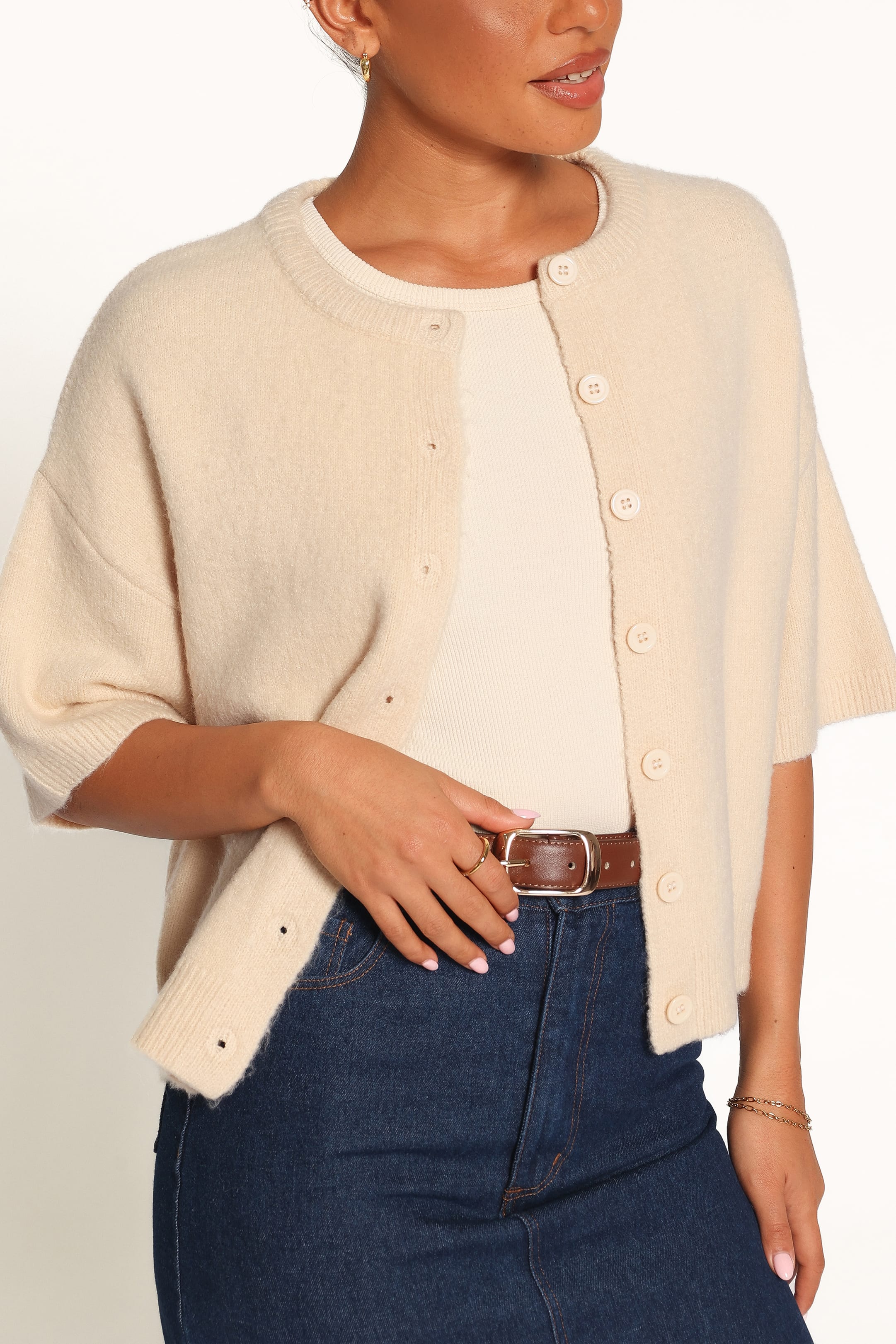 TOPS Lilith Knit Top - Beige