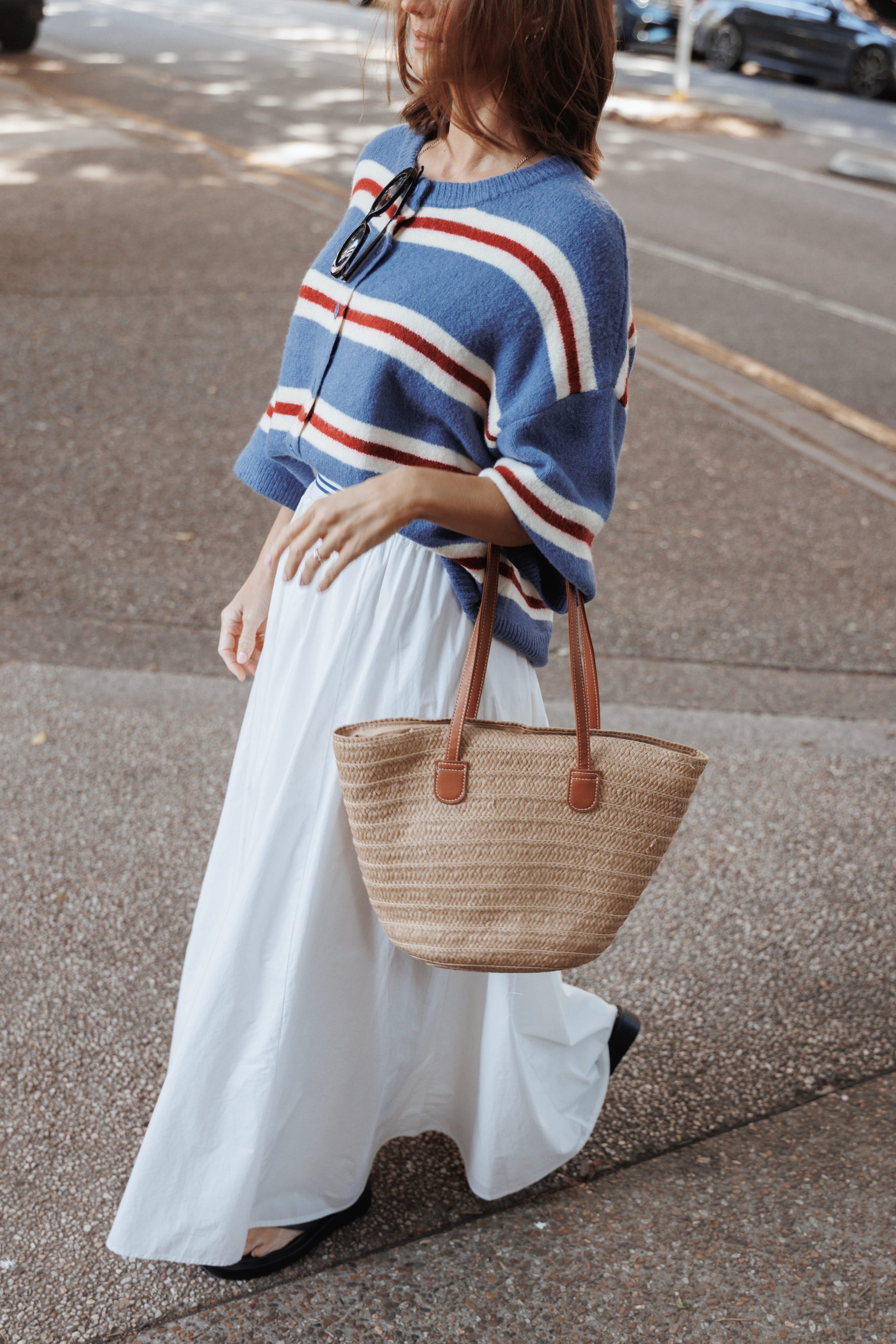 TOPS Lilith Knit Top - Blue Stripe