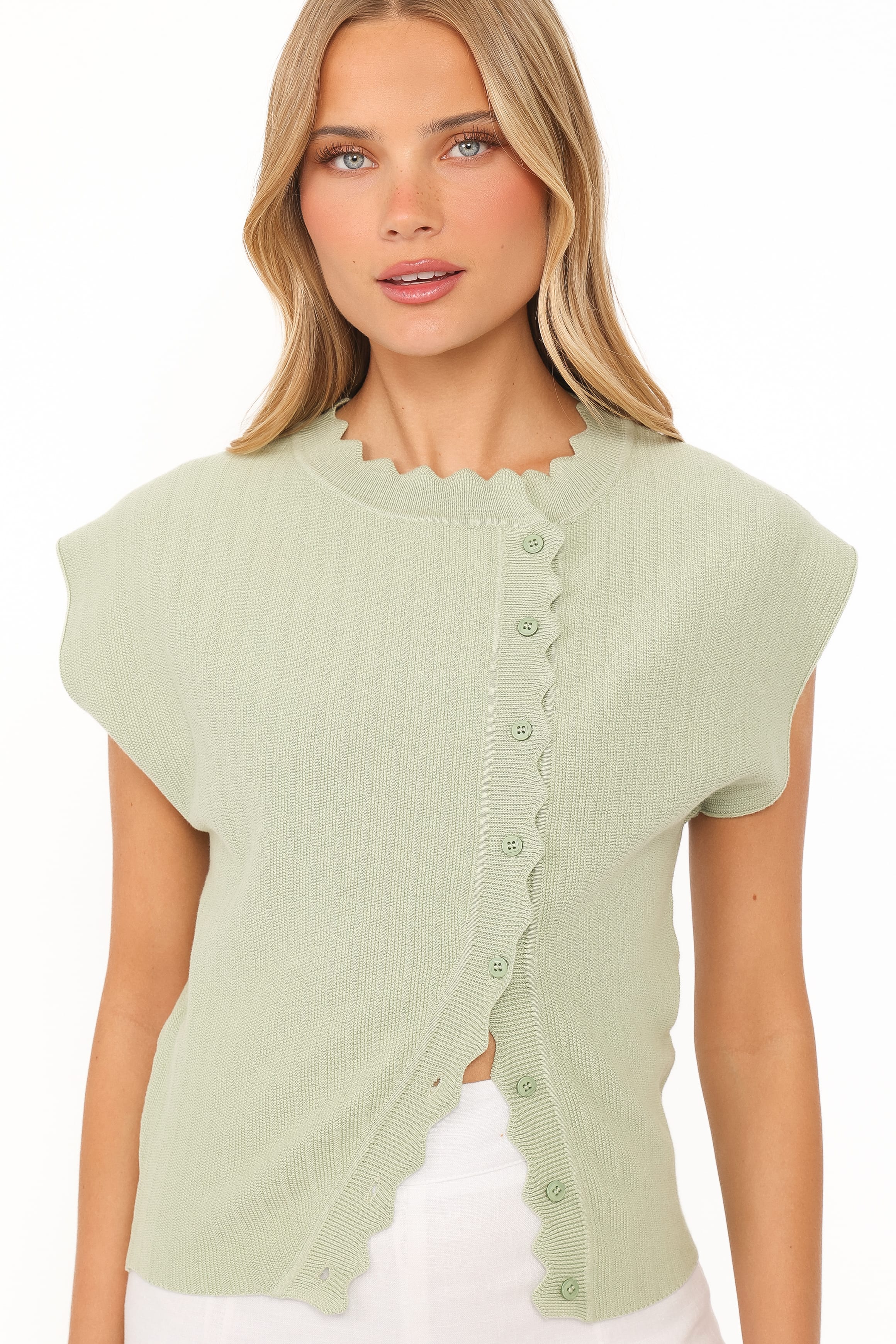 TOPS Mackie Knit Top - Sage