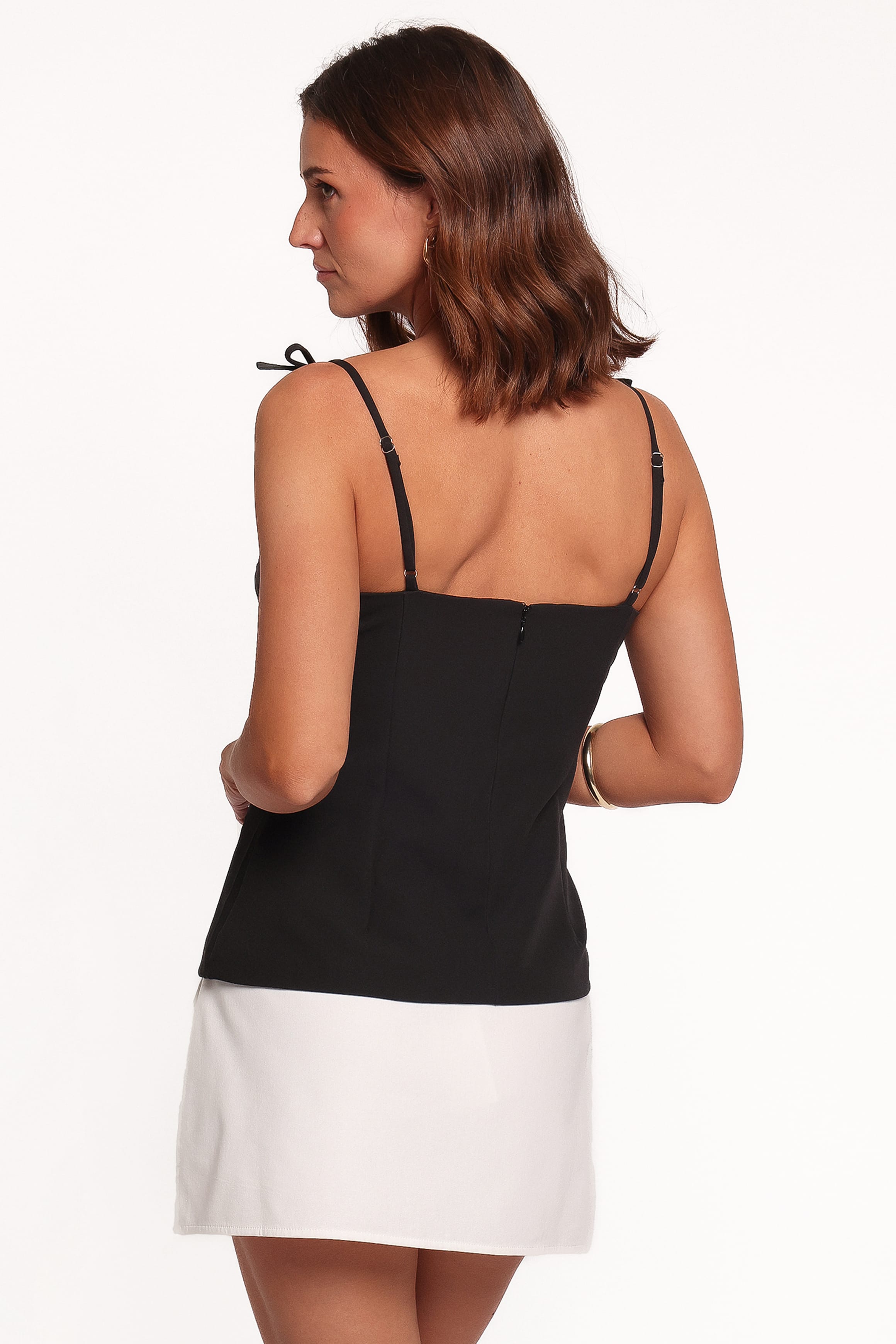 TOPS Pattie Bow Top - Black
