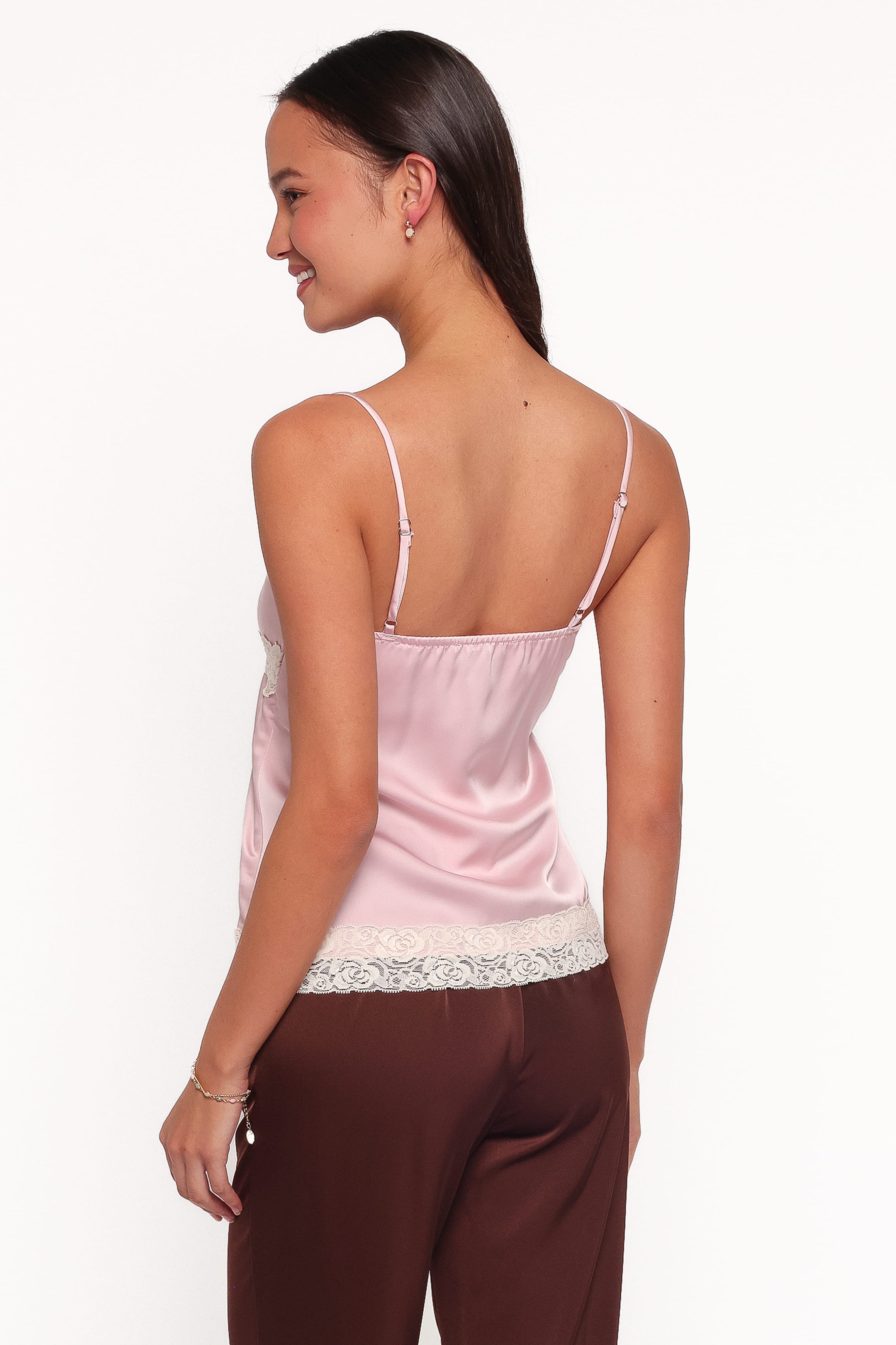 TOPS Raine Lace Cami Top - Pink