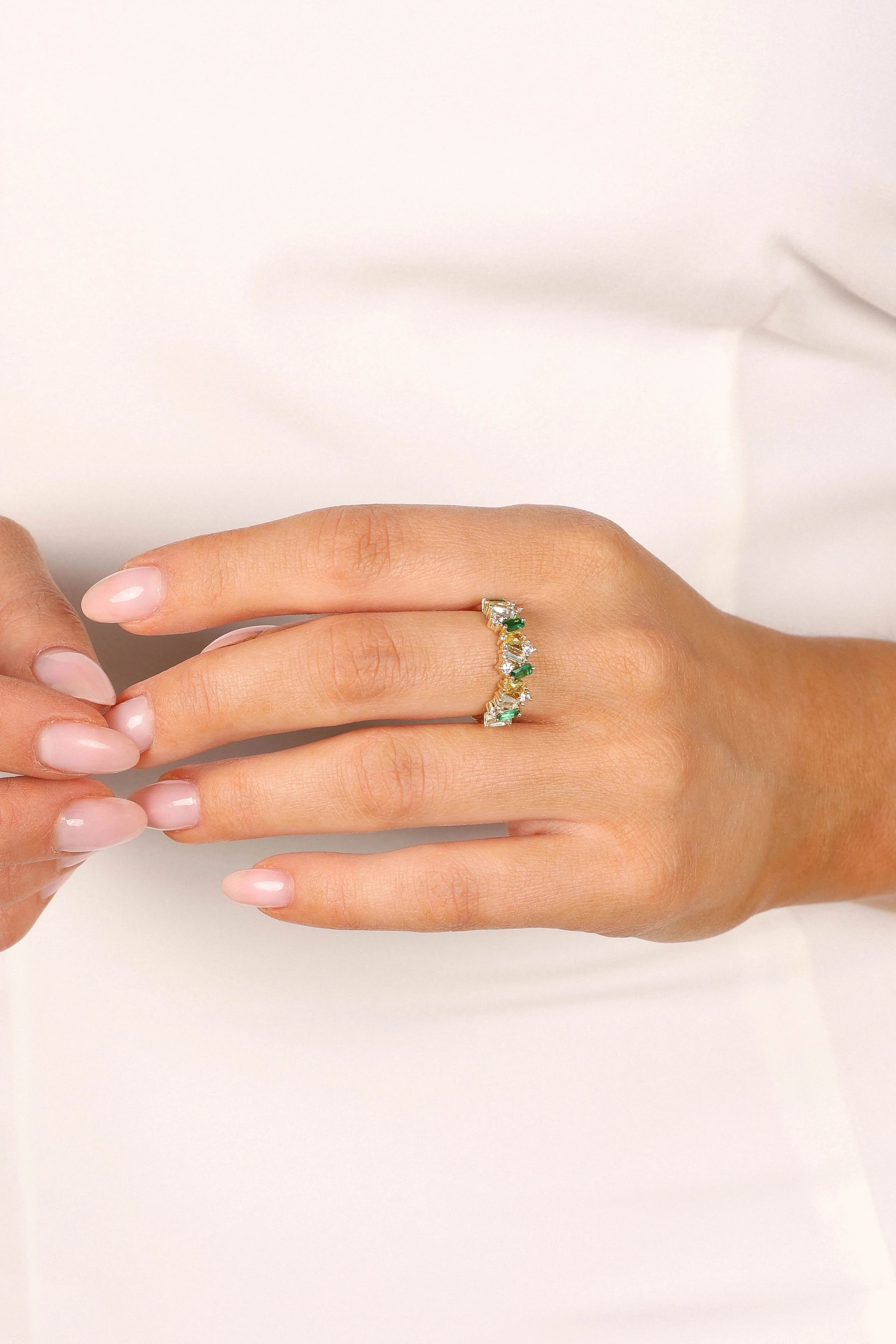 Petal and Pup USA ACCESSORIES Pinot Ring - Gold/Green One Size