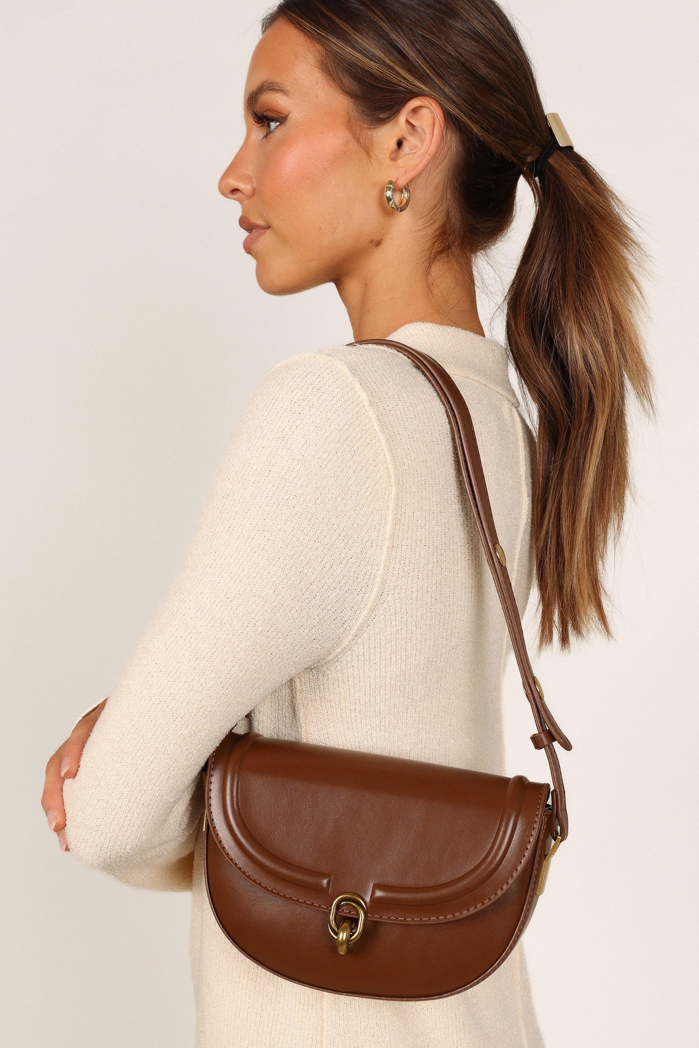 Petal and Pup USA ACCESSORIES Veronica Crossbody Bag - Tan One Size