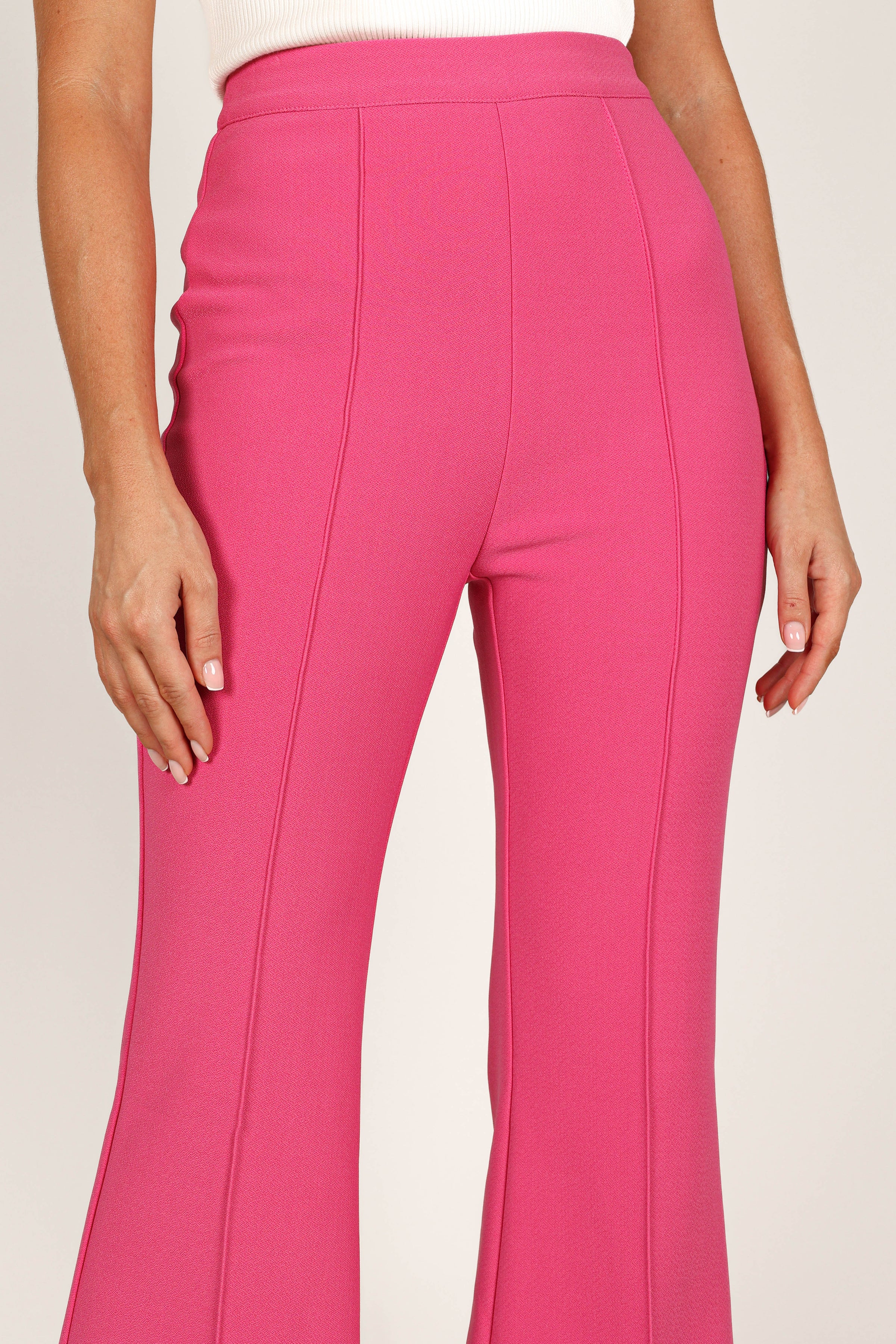 Petal and Pup USA BOTTOMS Rutherford Flared Ponte Pant - Fuchsia