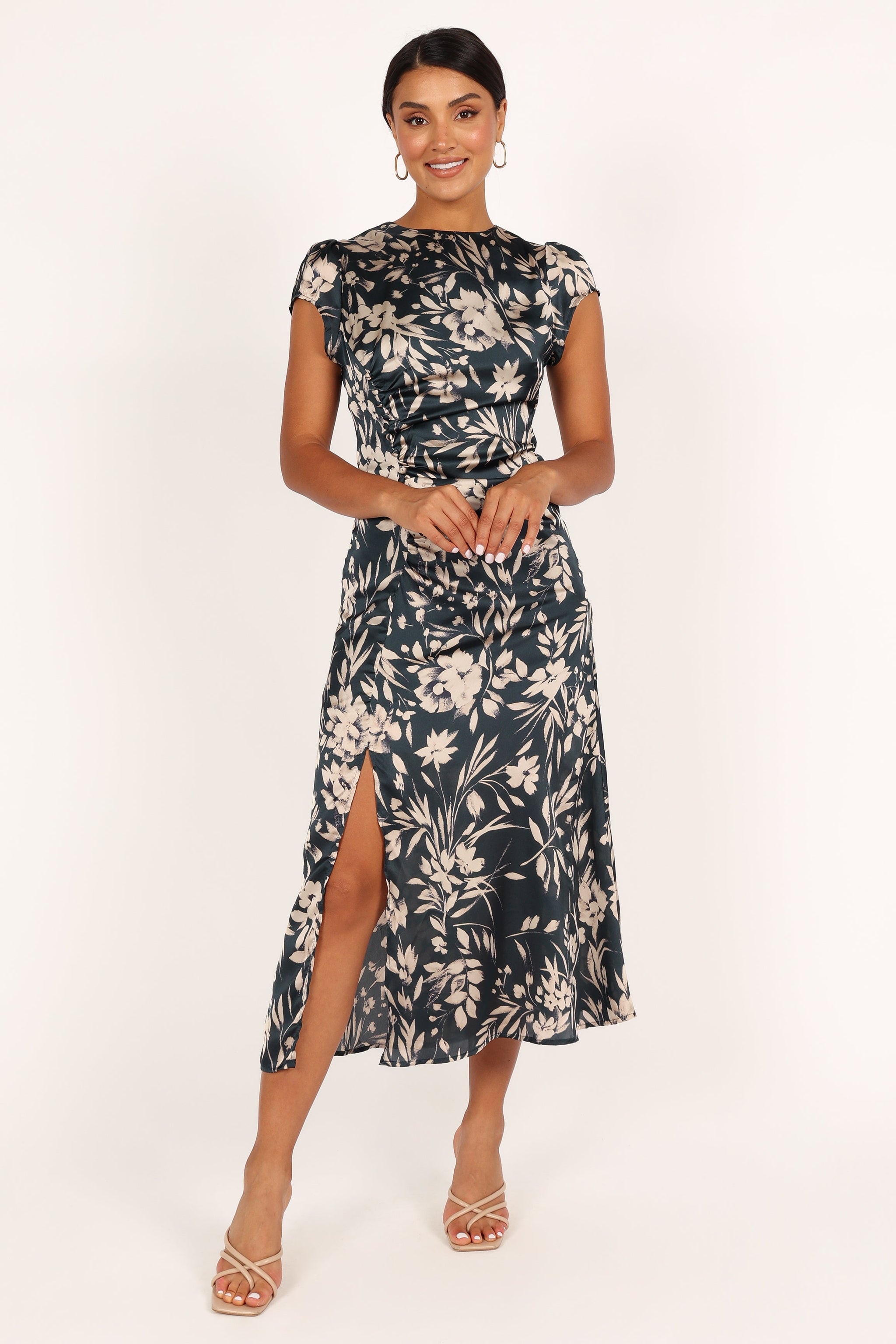 Lisbeth Midi Dress - Green Floral, M, Petal & Pup Lisbeth Midi Dress - Green Floral, M, Petal & Pup