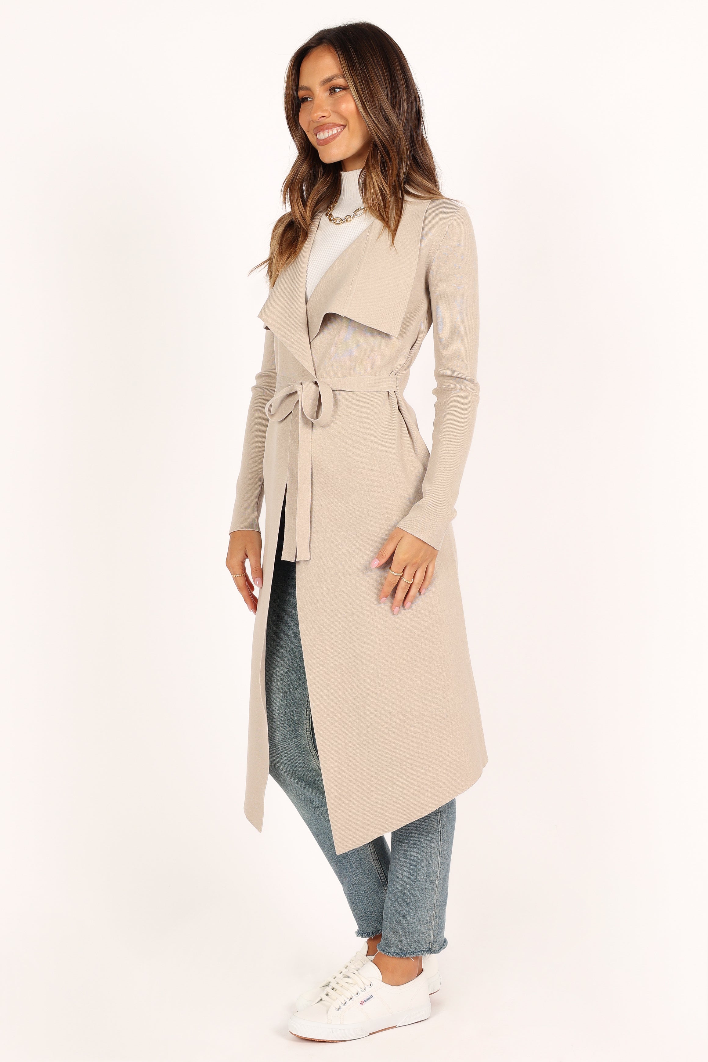 Petal and Pup USA KNITWEAR Audrina Cardigan - Stone