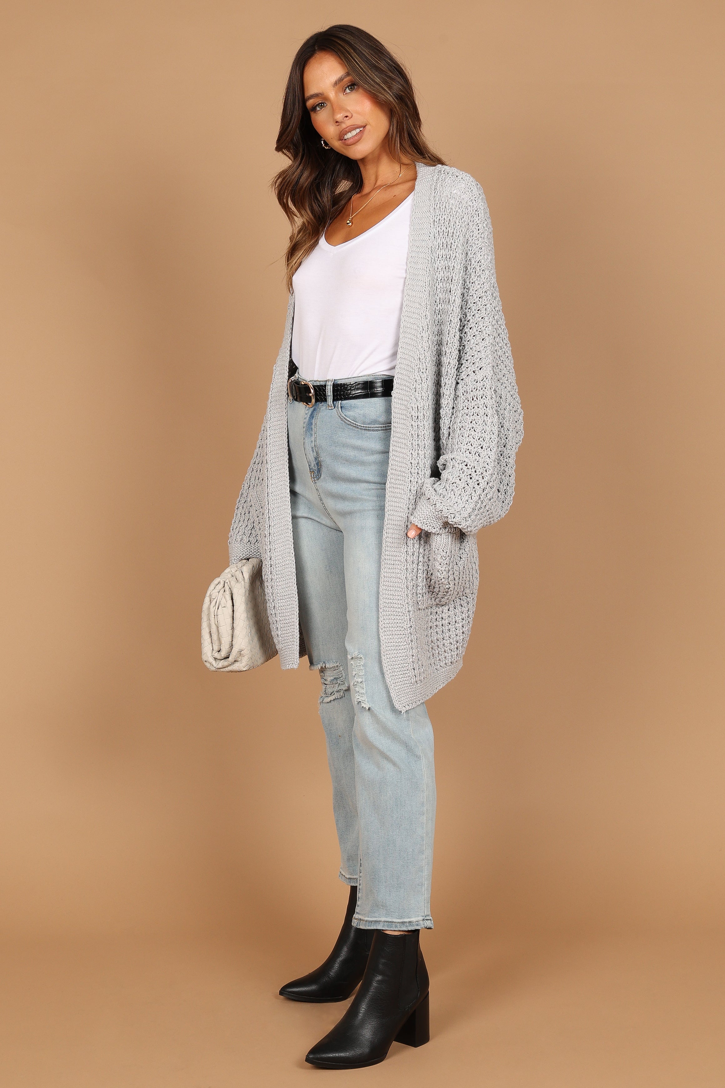 Petal and Pup USA OUTERWEAR Leyonie Cardigan - Grey