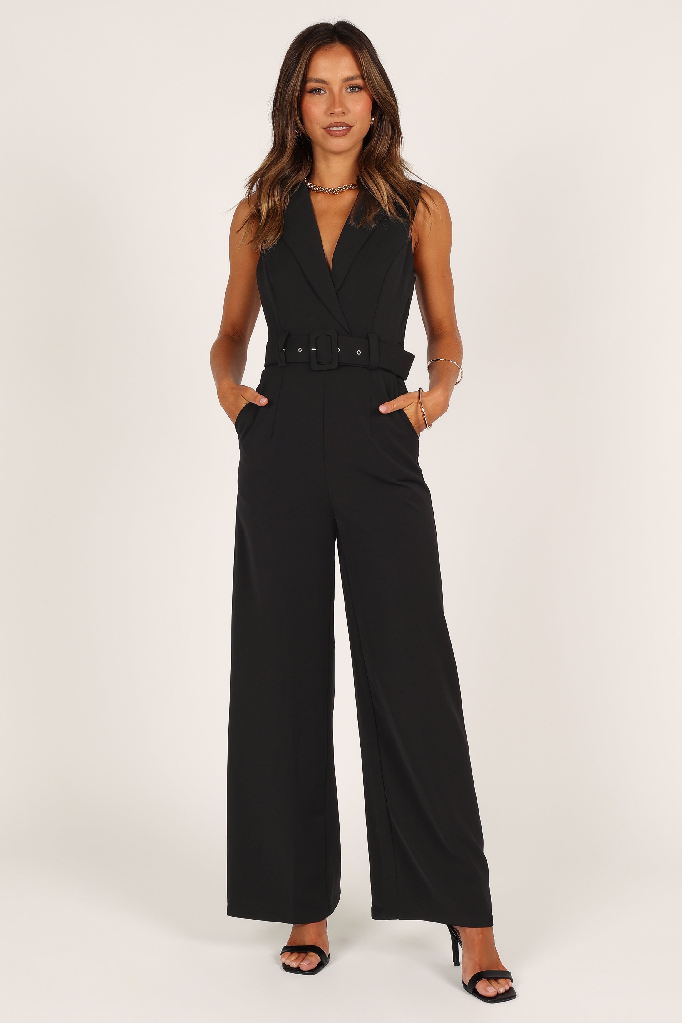 Petal and Pup USA Rompers Sienna Belted Jumpsuit - Black