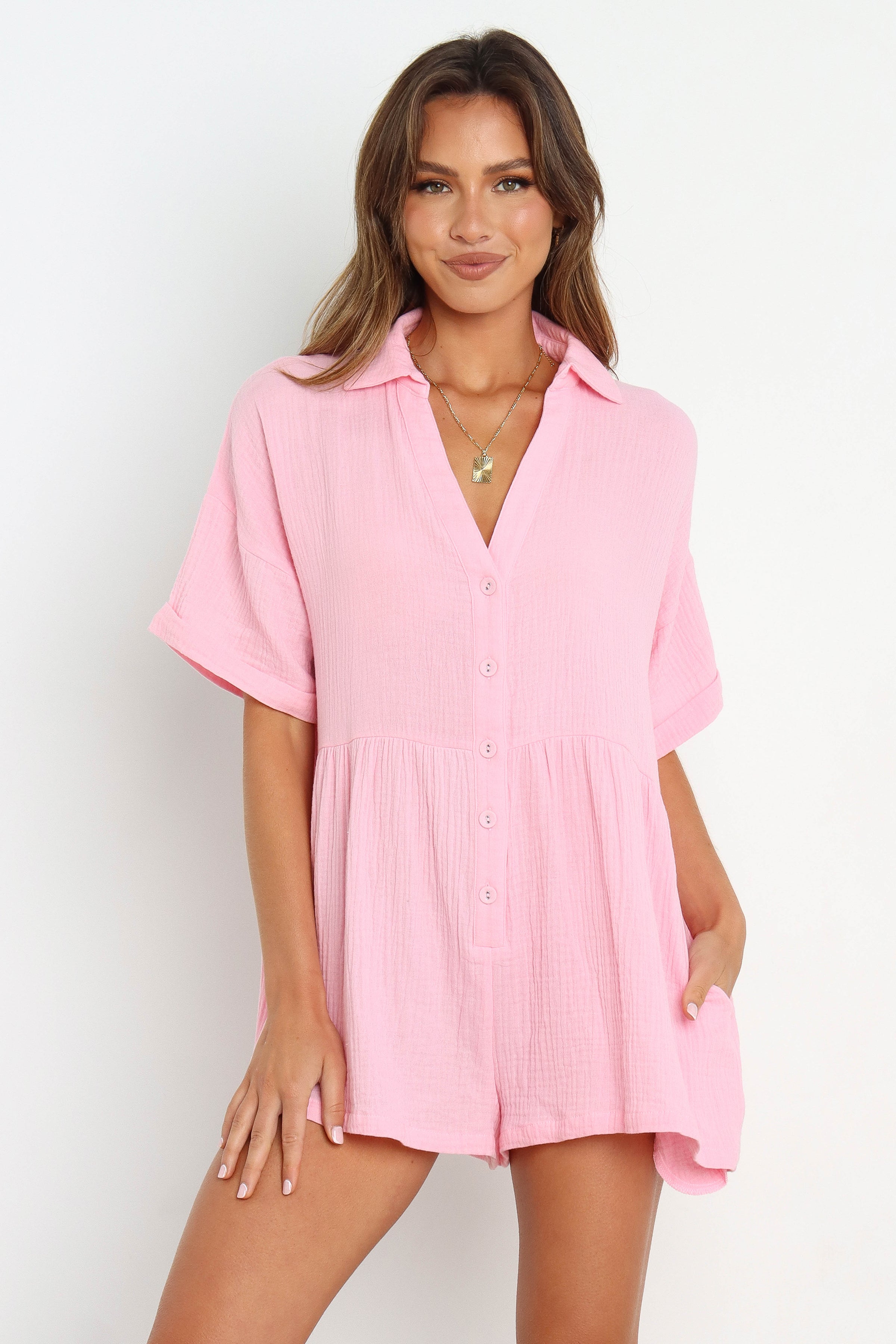 Petal and Pup USA Rompers Winny Romper - Pink