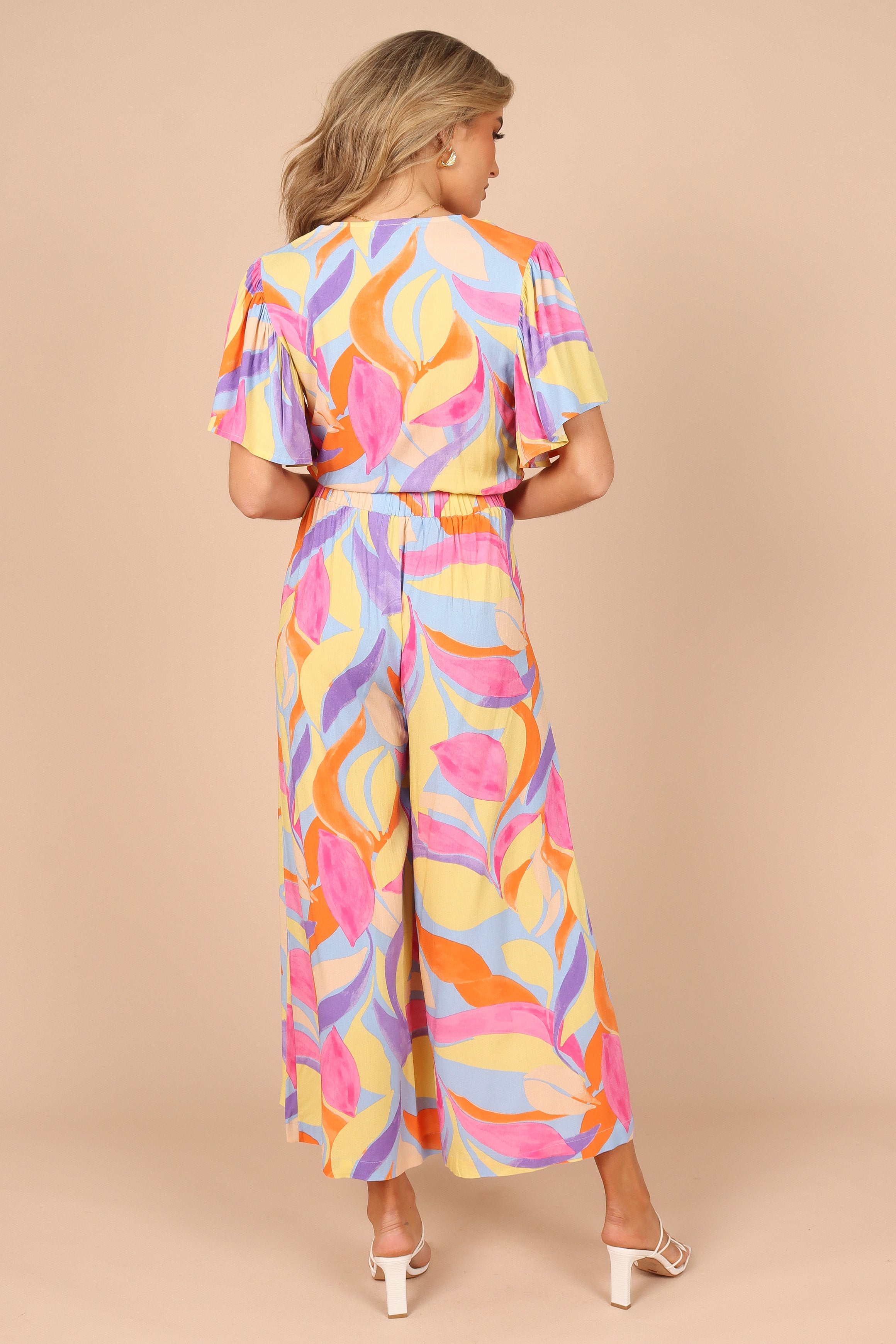 Petal and Pup USA TOPS Luis V Neck Cropped Top - Blue Multi