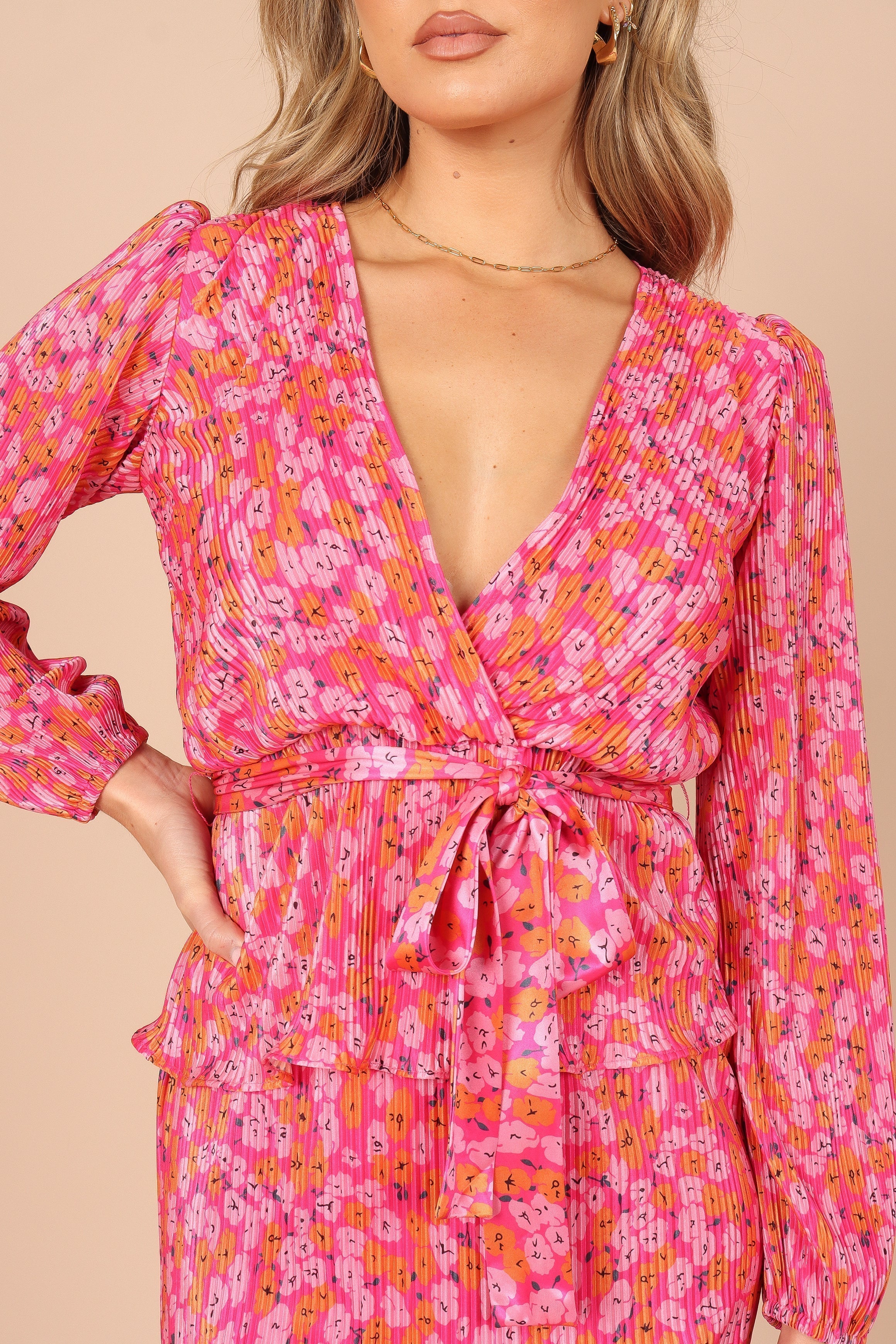 Petal and Pup USA TOPS Minelli Pleat Top - Hot Pink