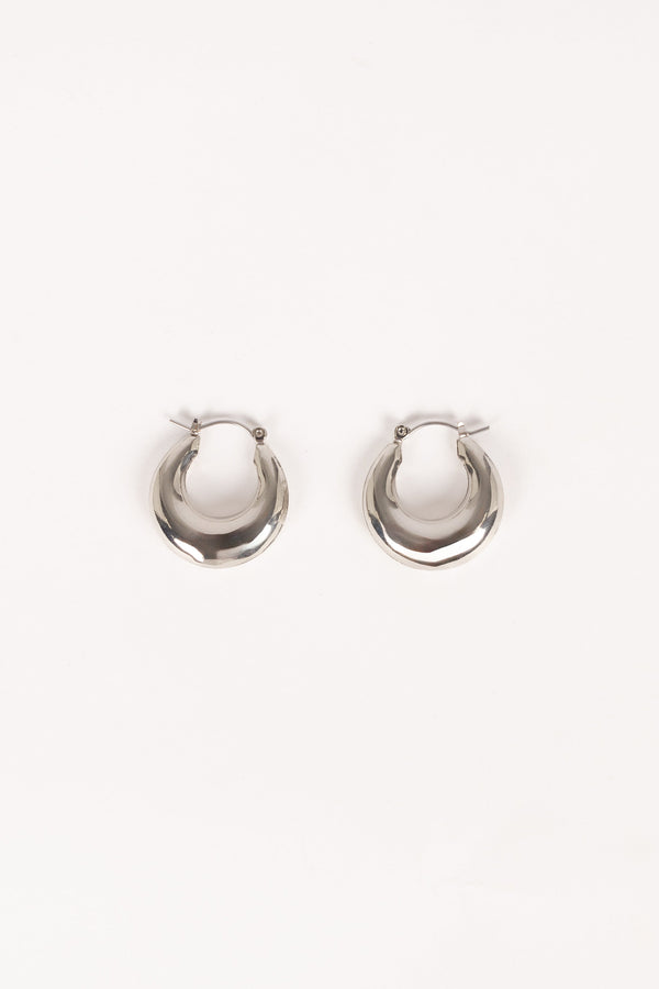 James Hoop Earrings - Silver