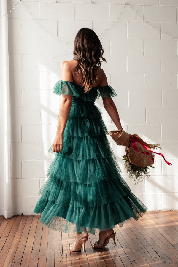 Belle Maxi Dress - Hunter Green