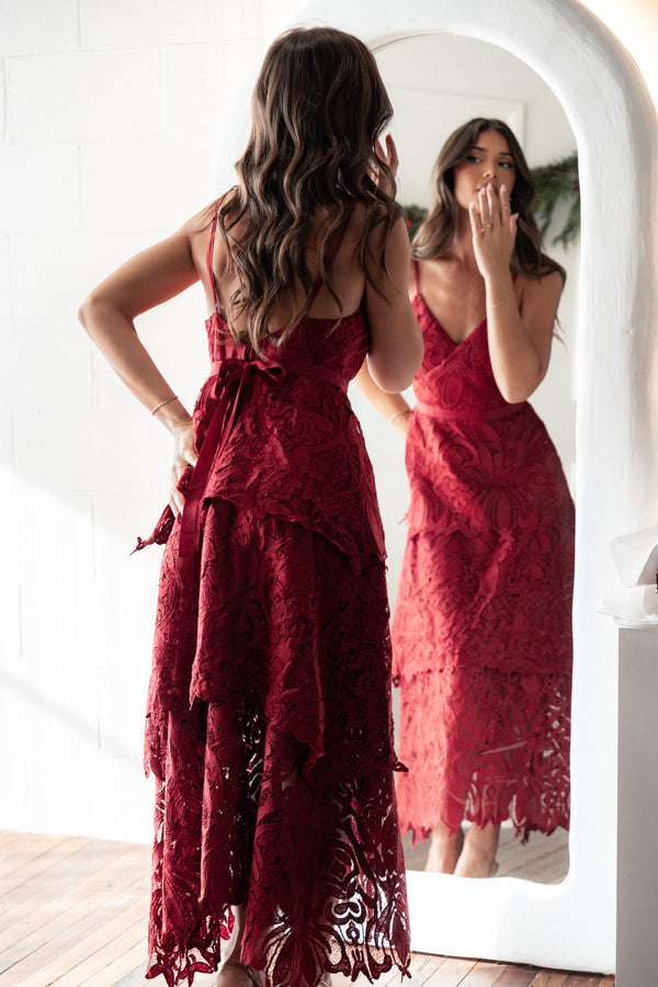 Elijah Maxi Dress - Red