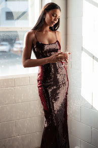 Vesina Maxi Dress - Burgundy