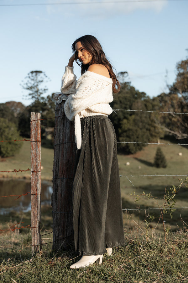 Leria Wide Pant - Olive